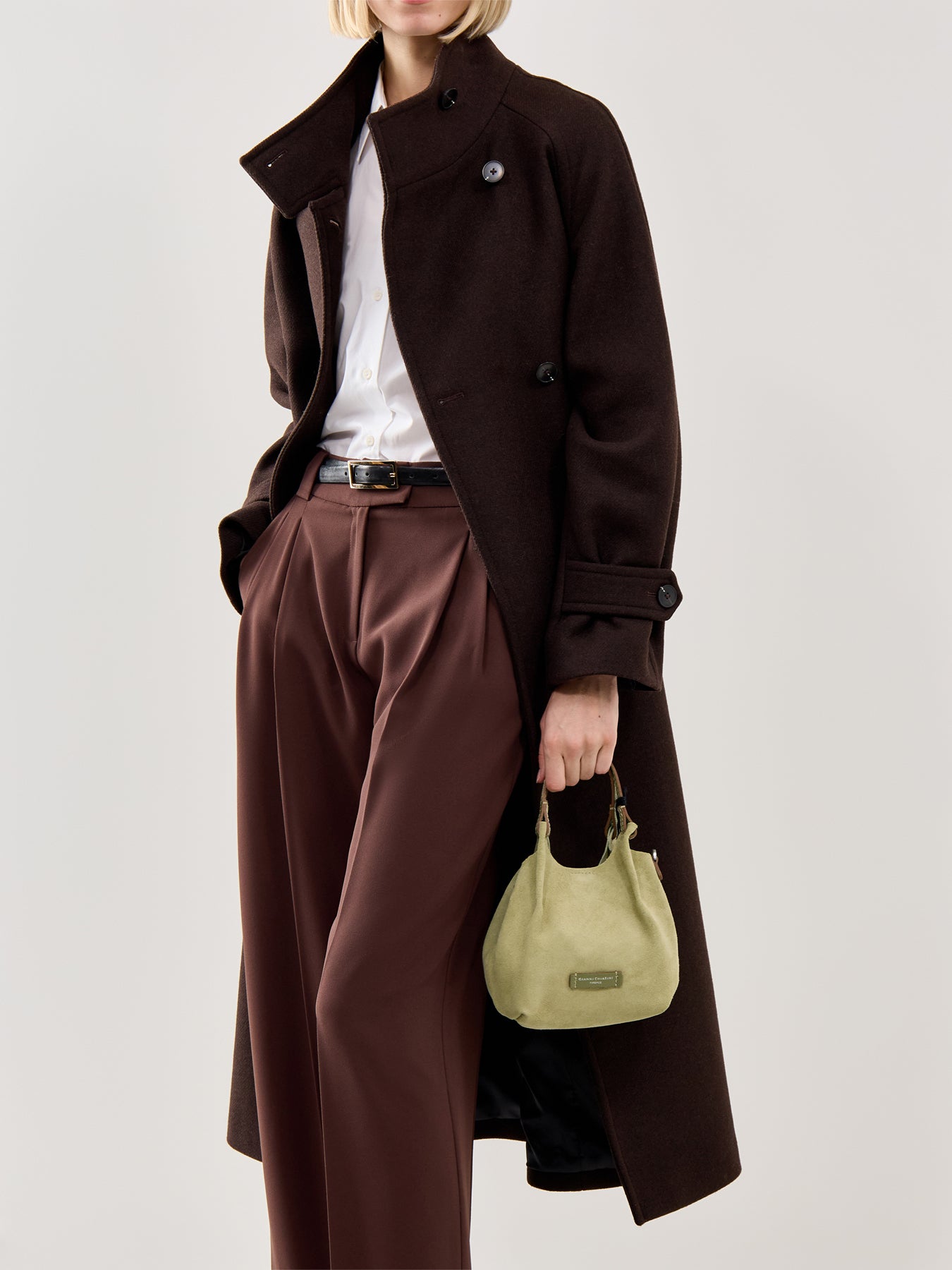 Dua S Suede Crossbody Bag Green