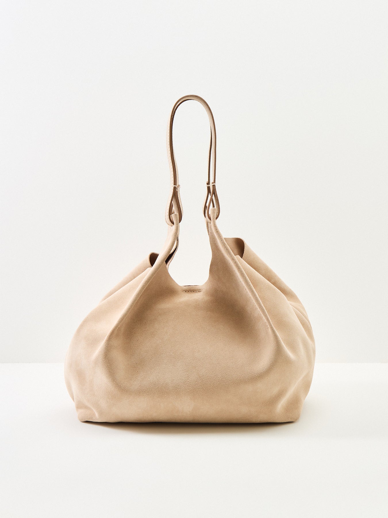 Dua L Suede Shoulder Tote Beige