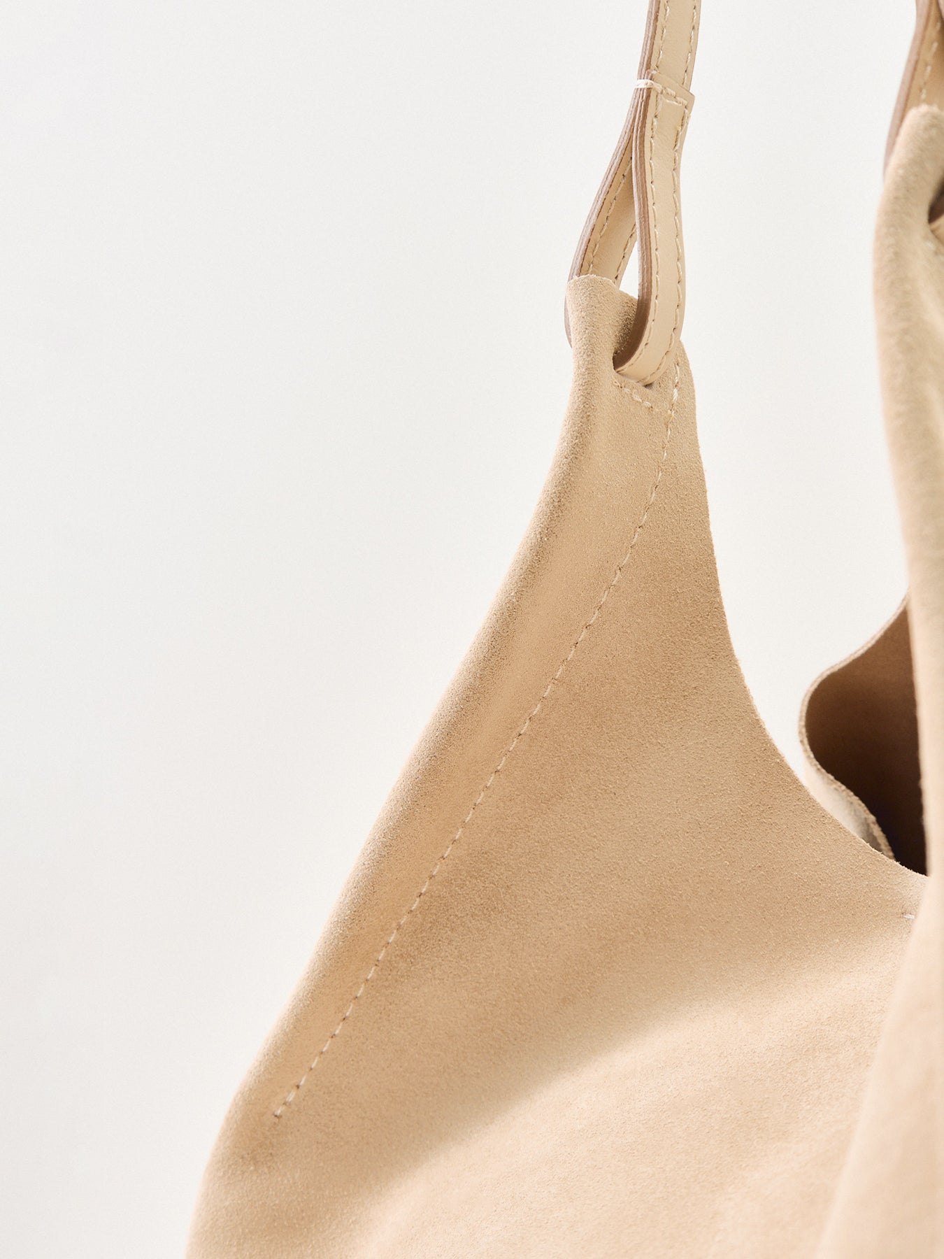 Dua L Suede Shoulder Tote Beige