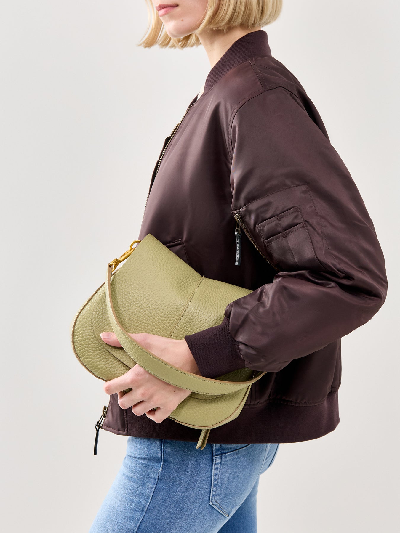 Gianni Chiarini Helena Round Crossbody Bag Green