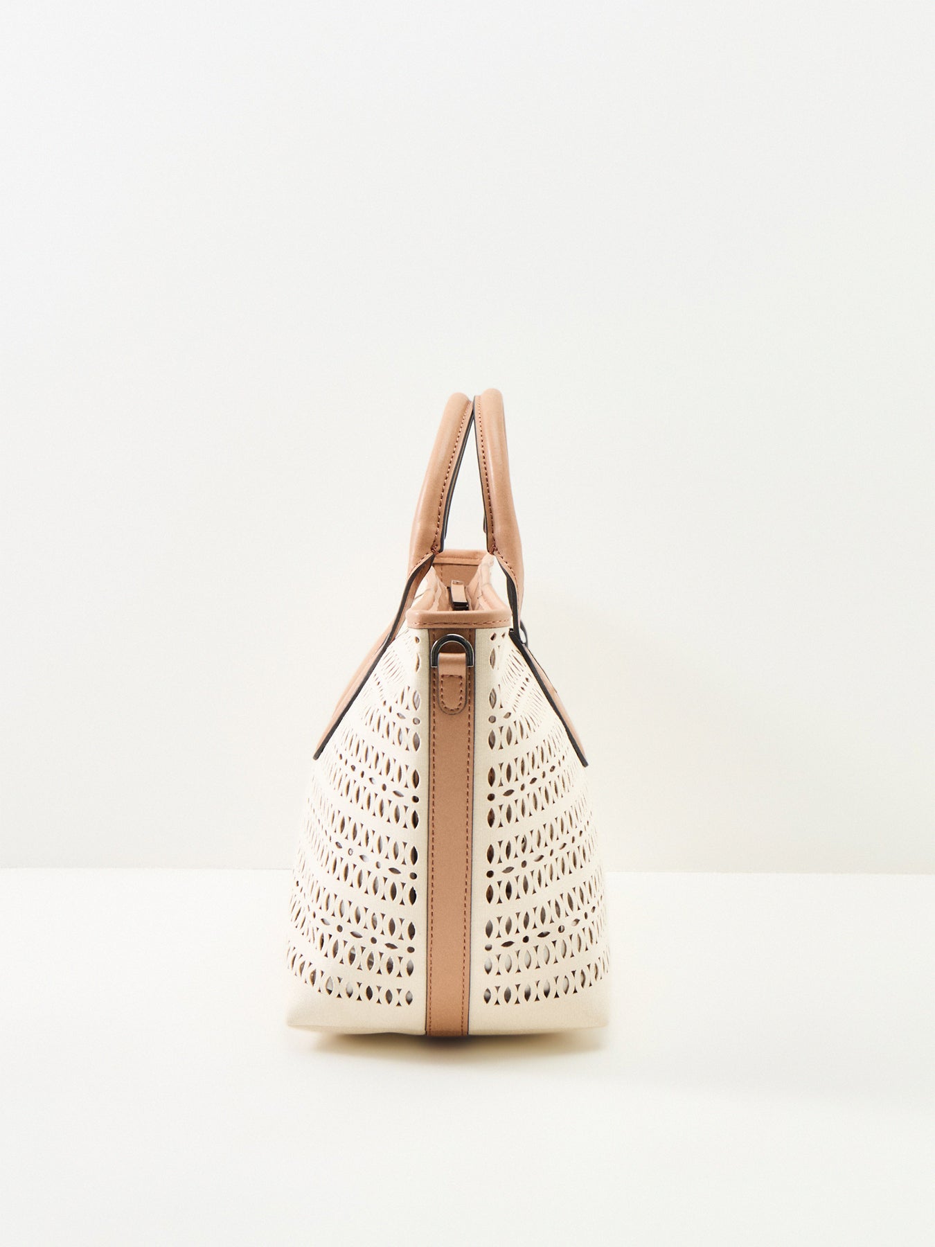 Mashup Laser Cut Tote Bag Cream