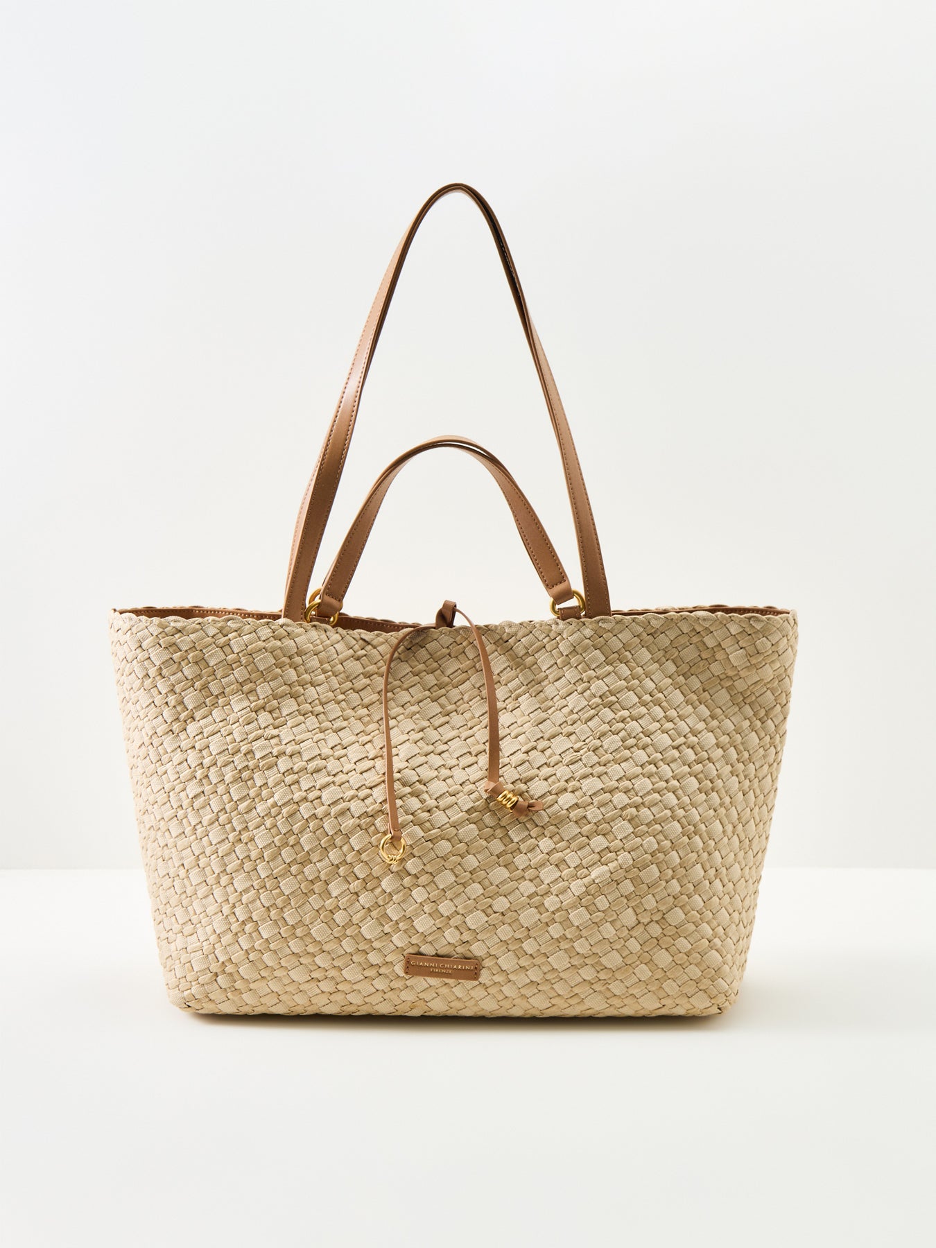Mercy Straw Tote Bag Beige