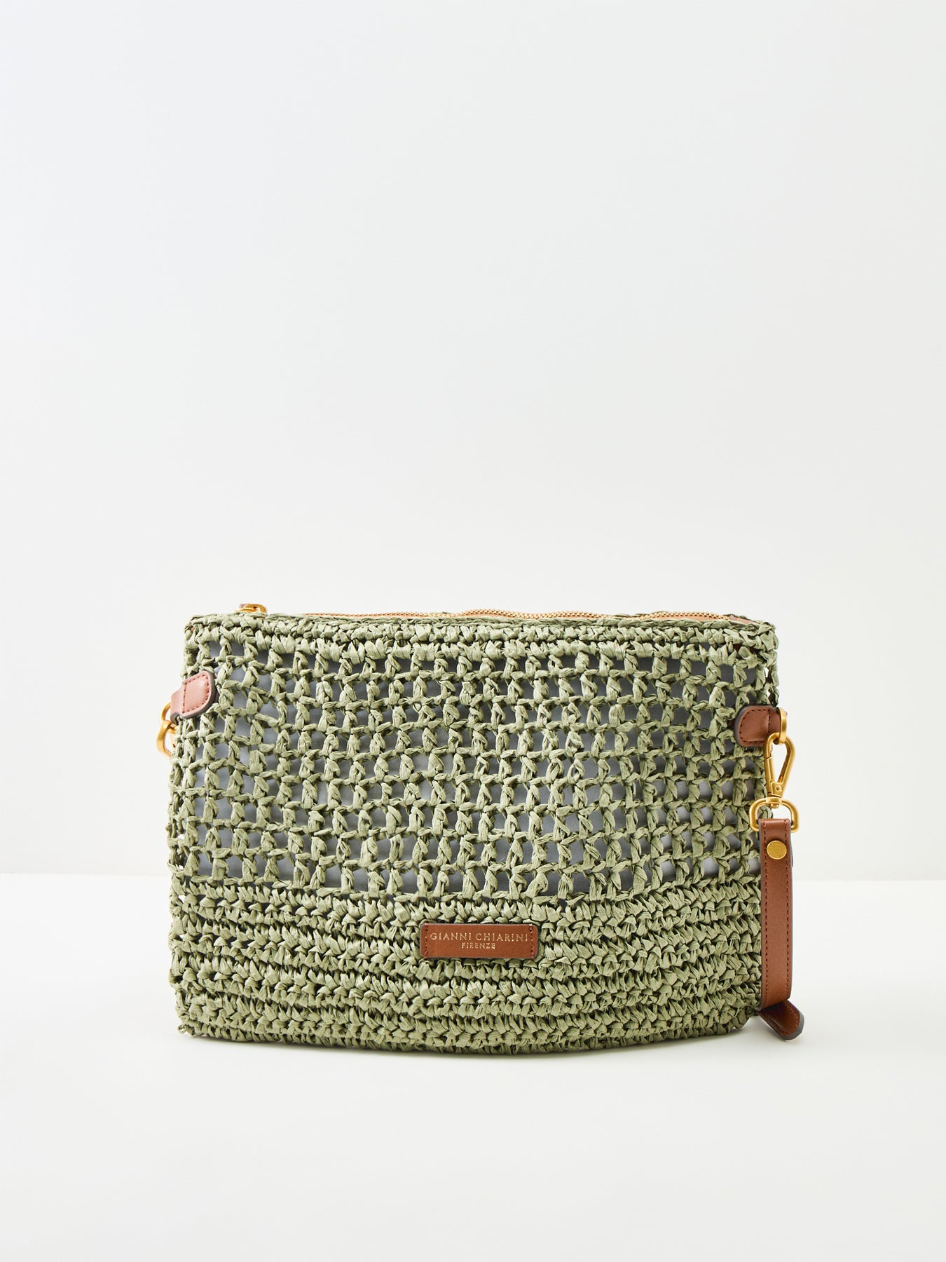 Nefeli Paper Straw Pouch Green