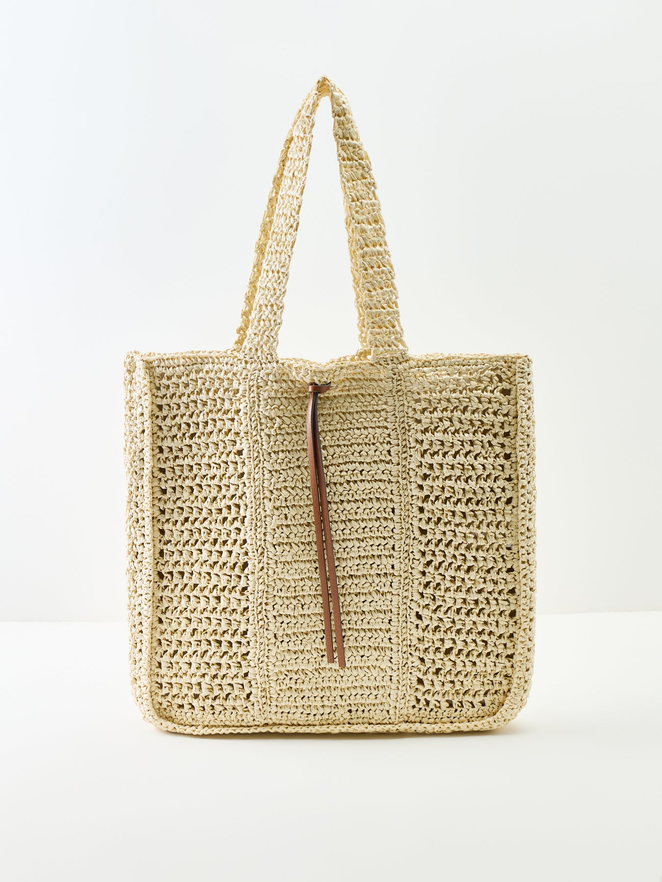 Nefeli Square Paper Tote Bag Cream