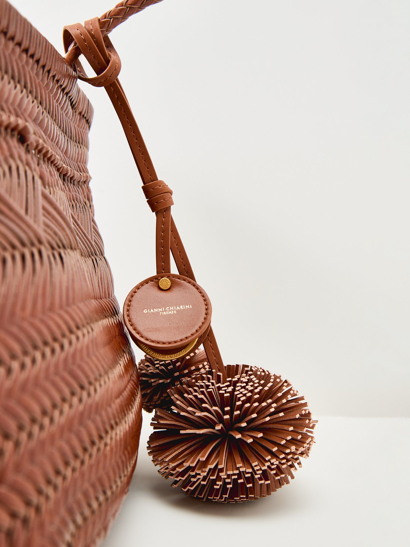 Paloma Woven Leather Tote Bag Tan