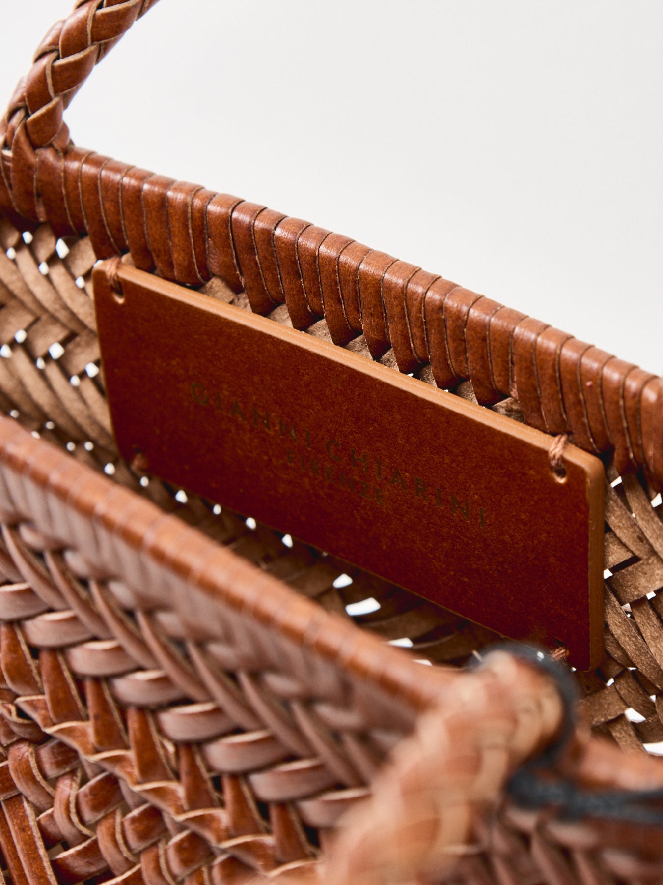 Paloma Woven Leather Tote Bag Tan