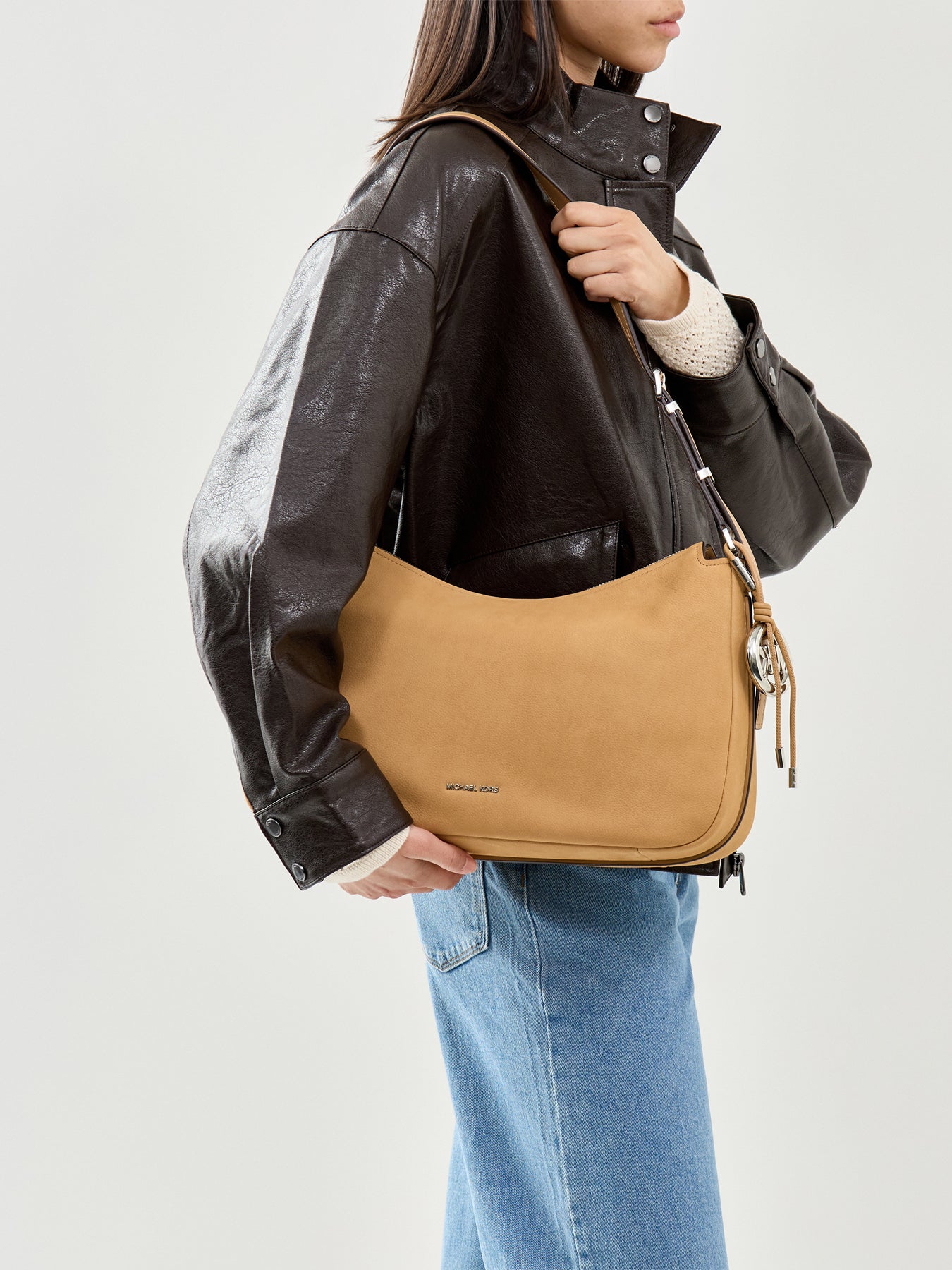 Nolita Medium Shoulder Bag Beige