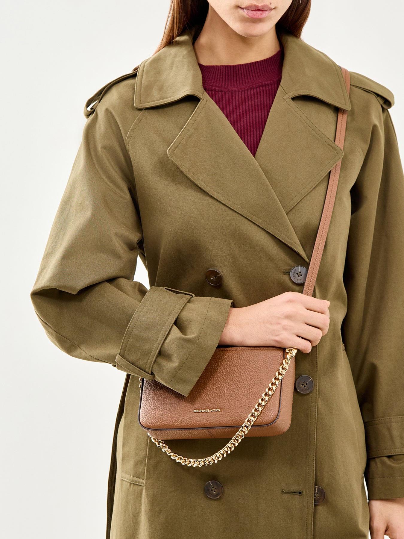 Bryant Pouchette Crossbody Bag Tan