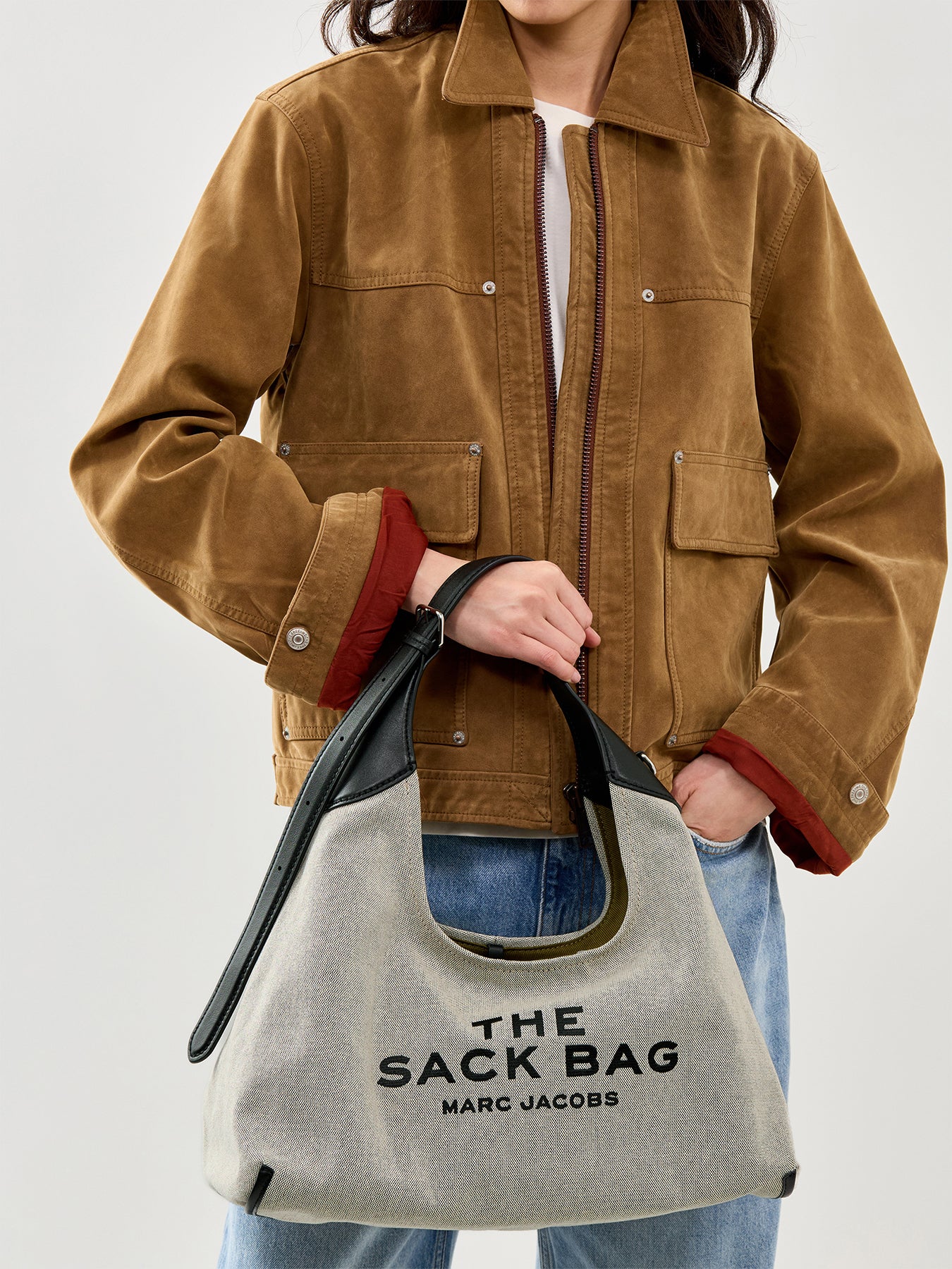 Belted Sack Tote Bag Multi