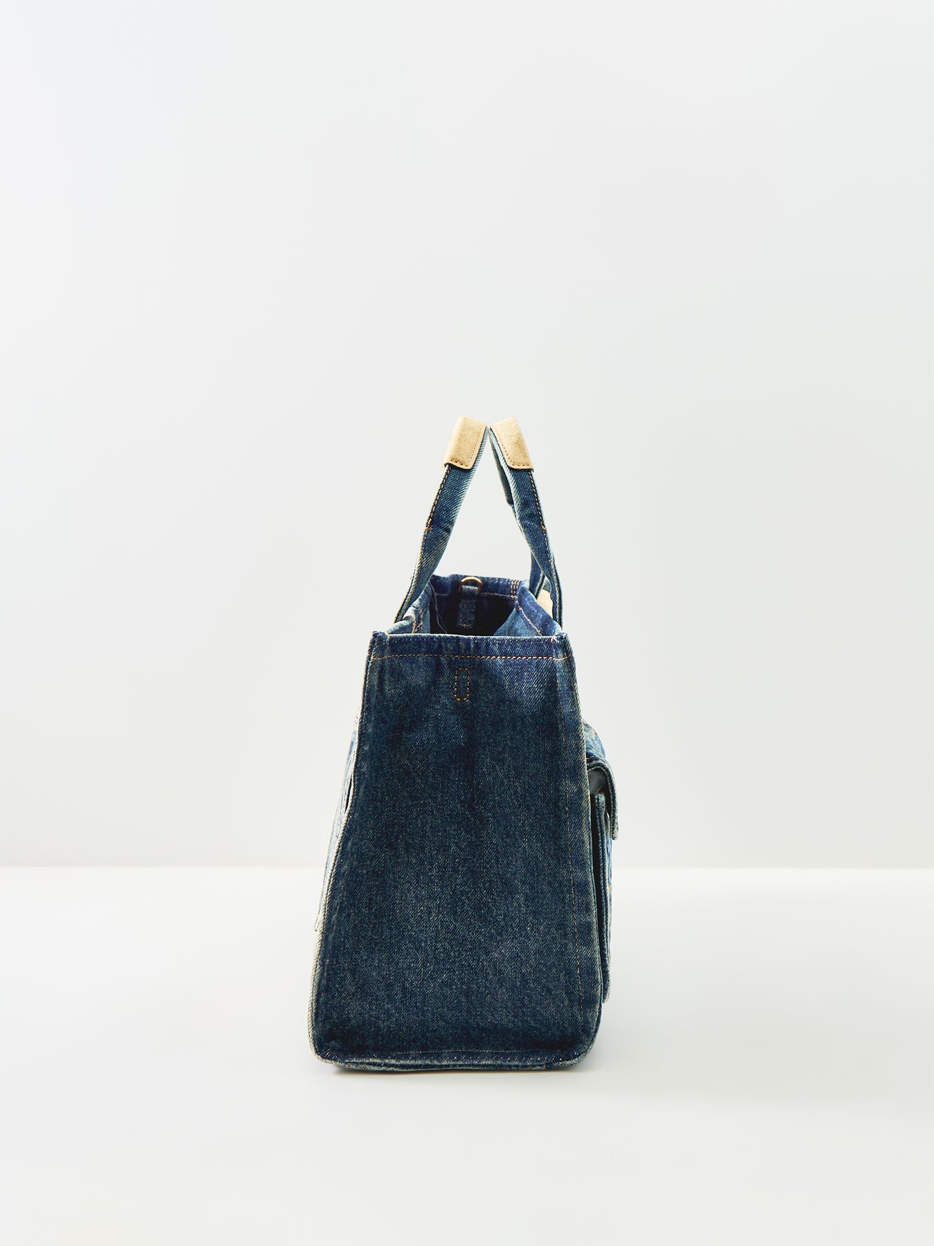 The Denim Suede Medium Tote Bag