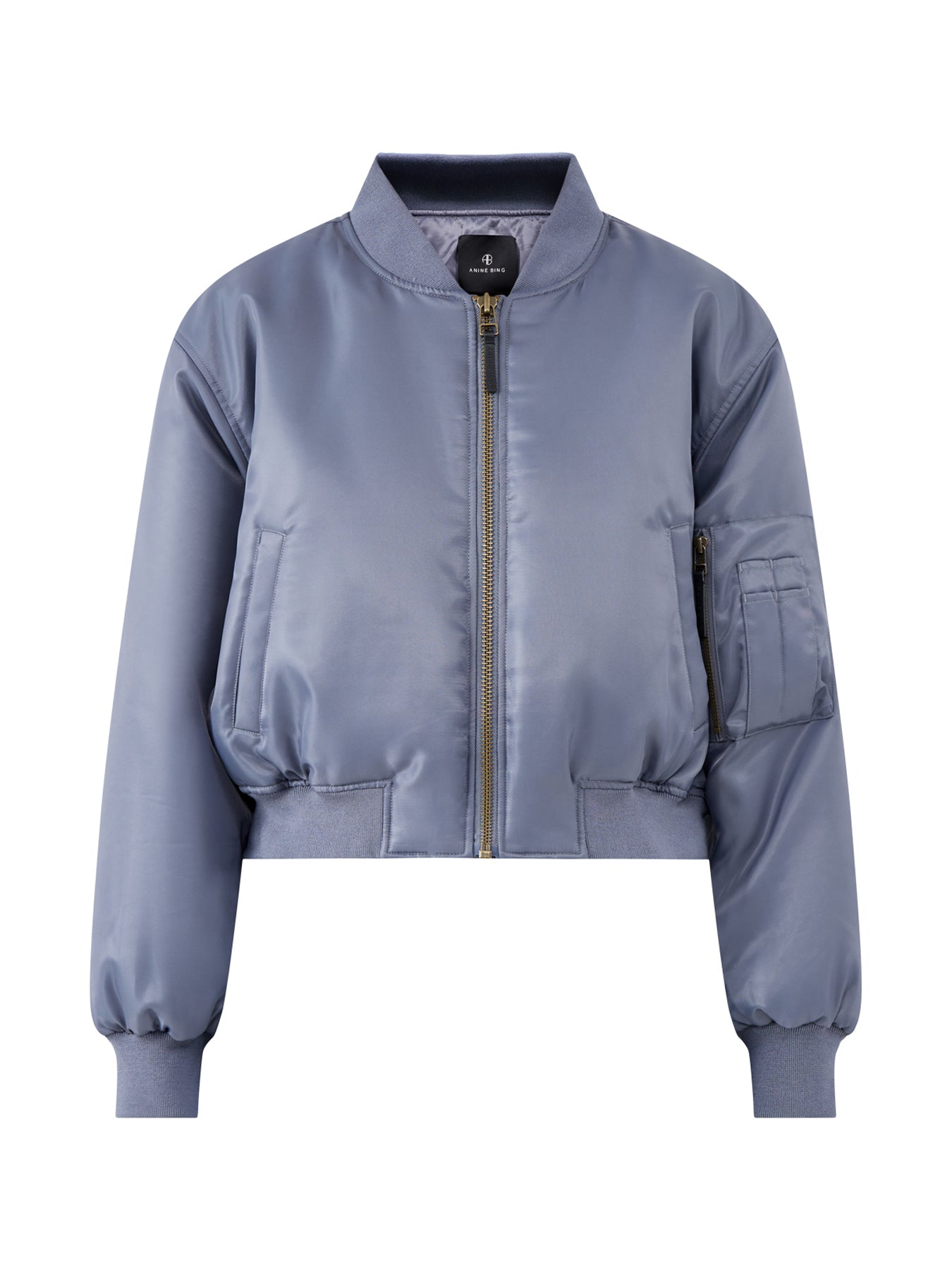 Cropped Leon Bomber Jacket Grey