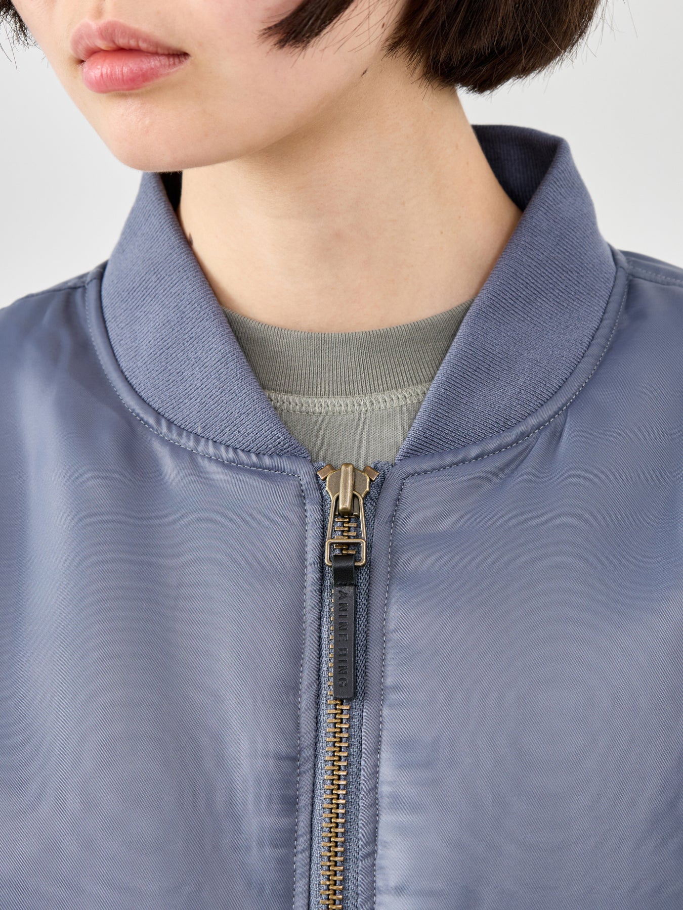 Cropped Leon Bomber Jacket Grey