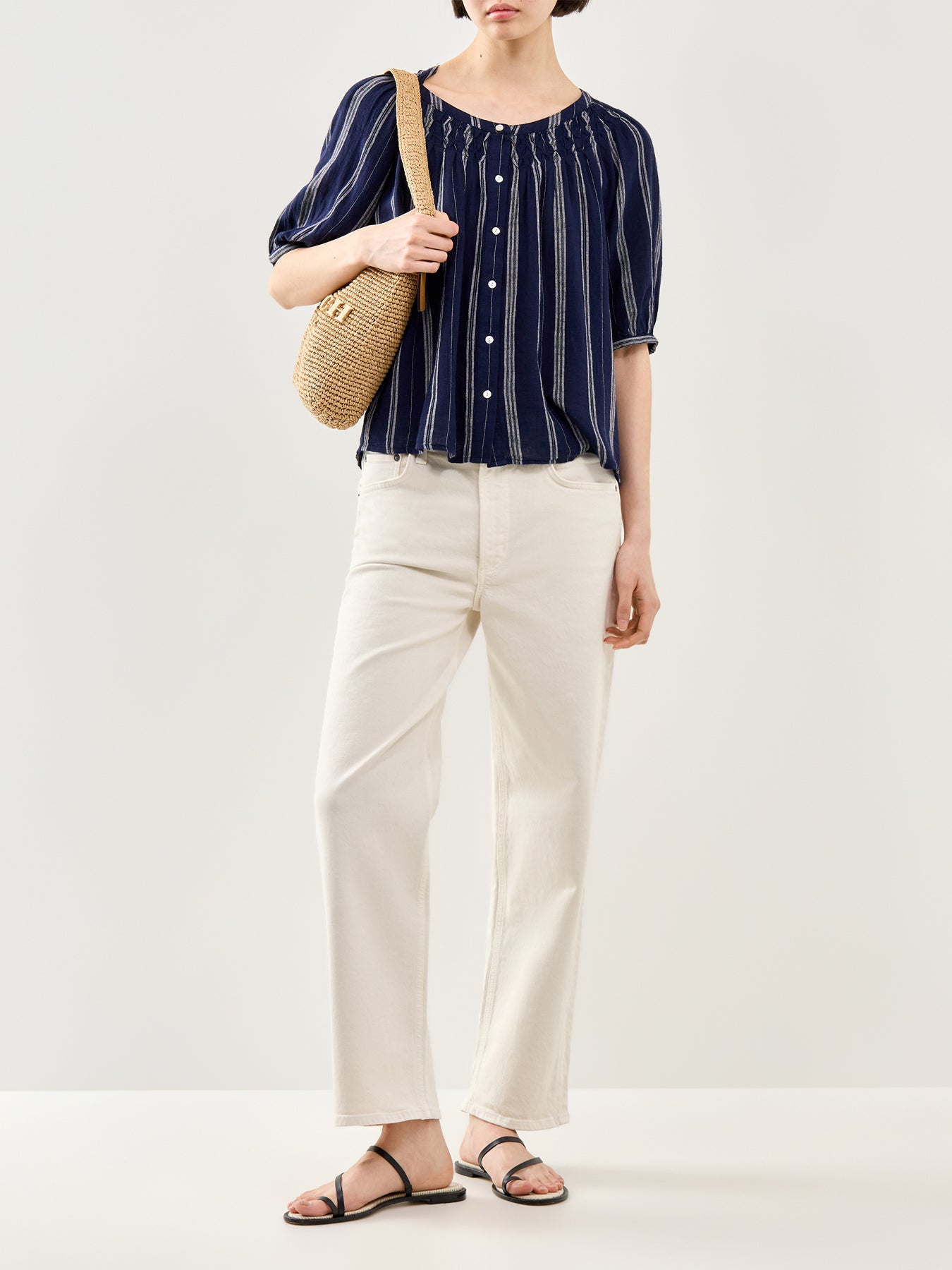 Rix Short Sleeve Button Down Shirt Stripe