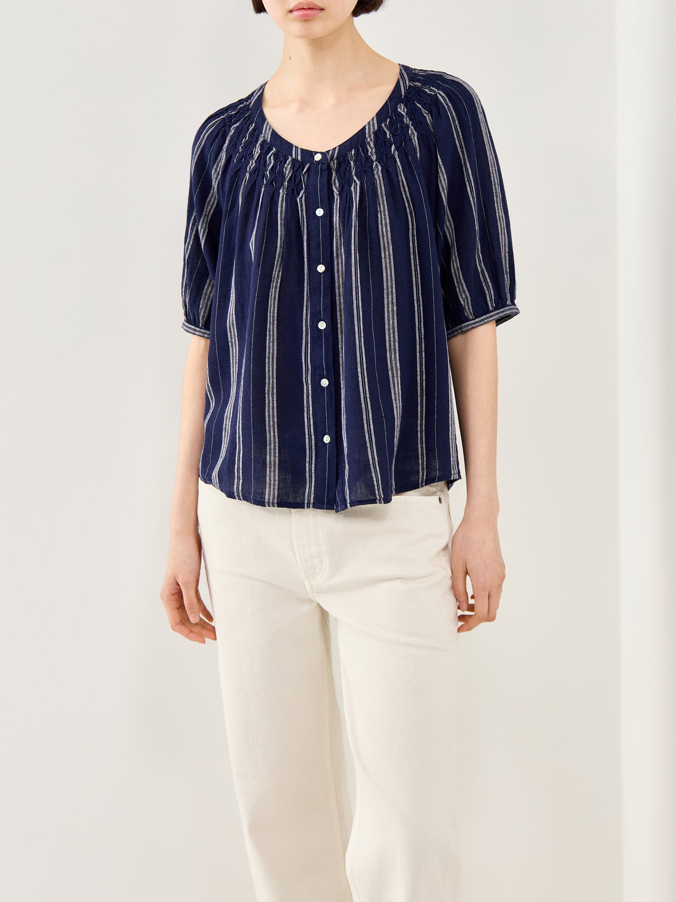 Rix Short Sleeve Button Down Shirt Stripe