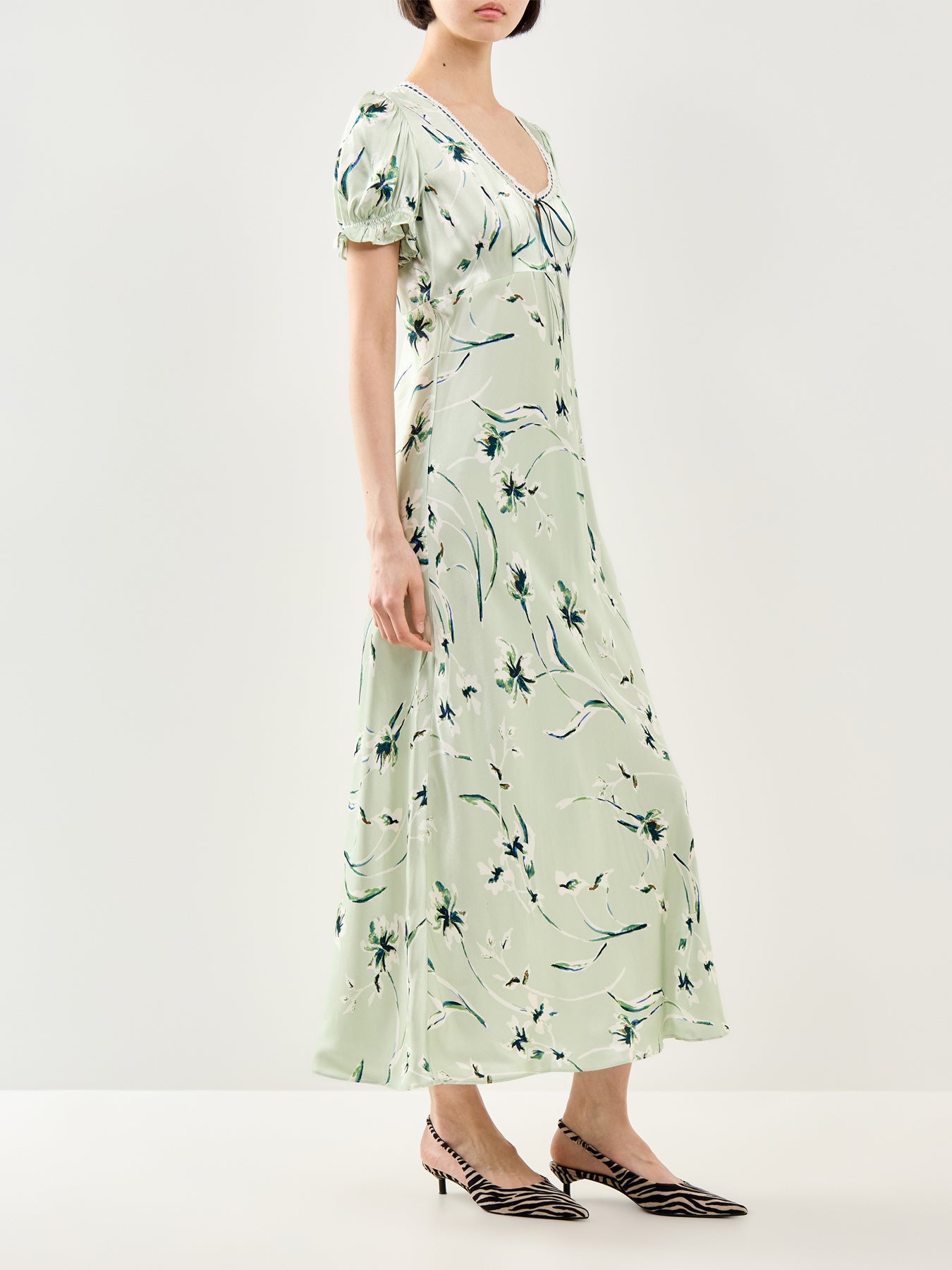 Allison Fitted Midi Dress Mint