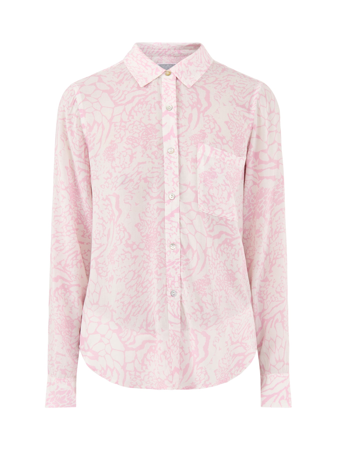 Josephine Long Sleeve Button Down Shirt Pink Print