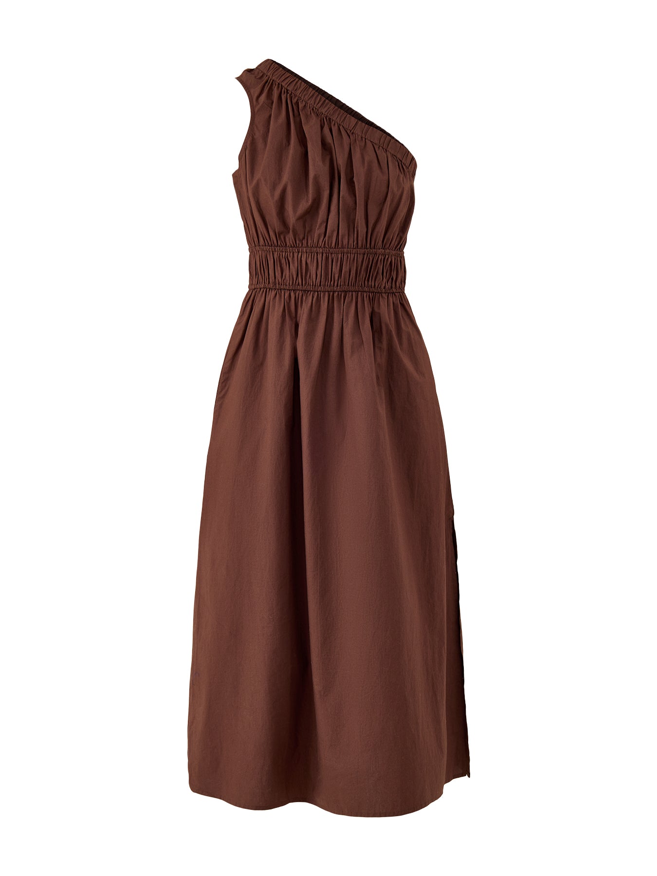 Selani Fitted Midi Dress Brown