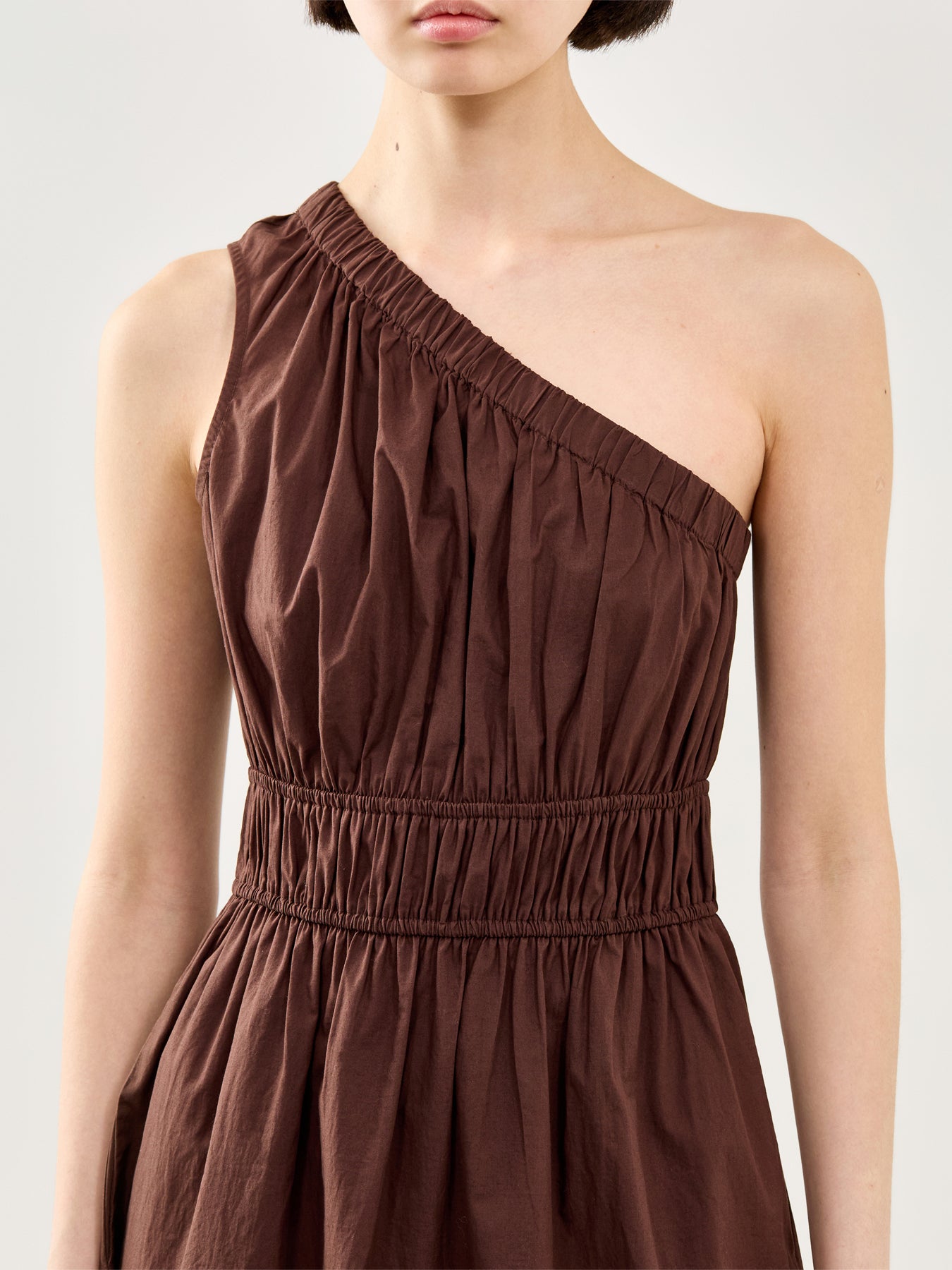 Selani Fitted Midi Dress Brown