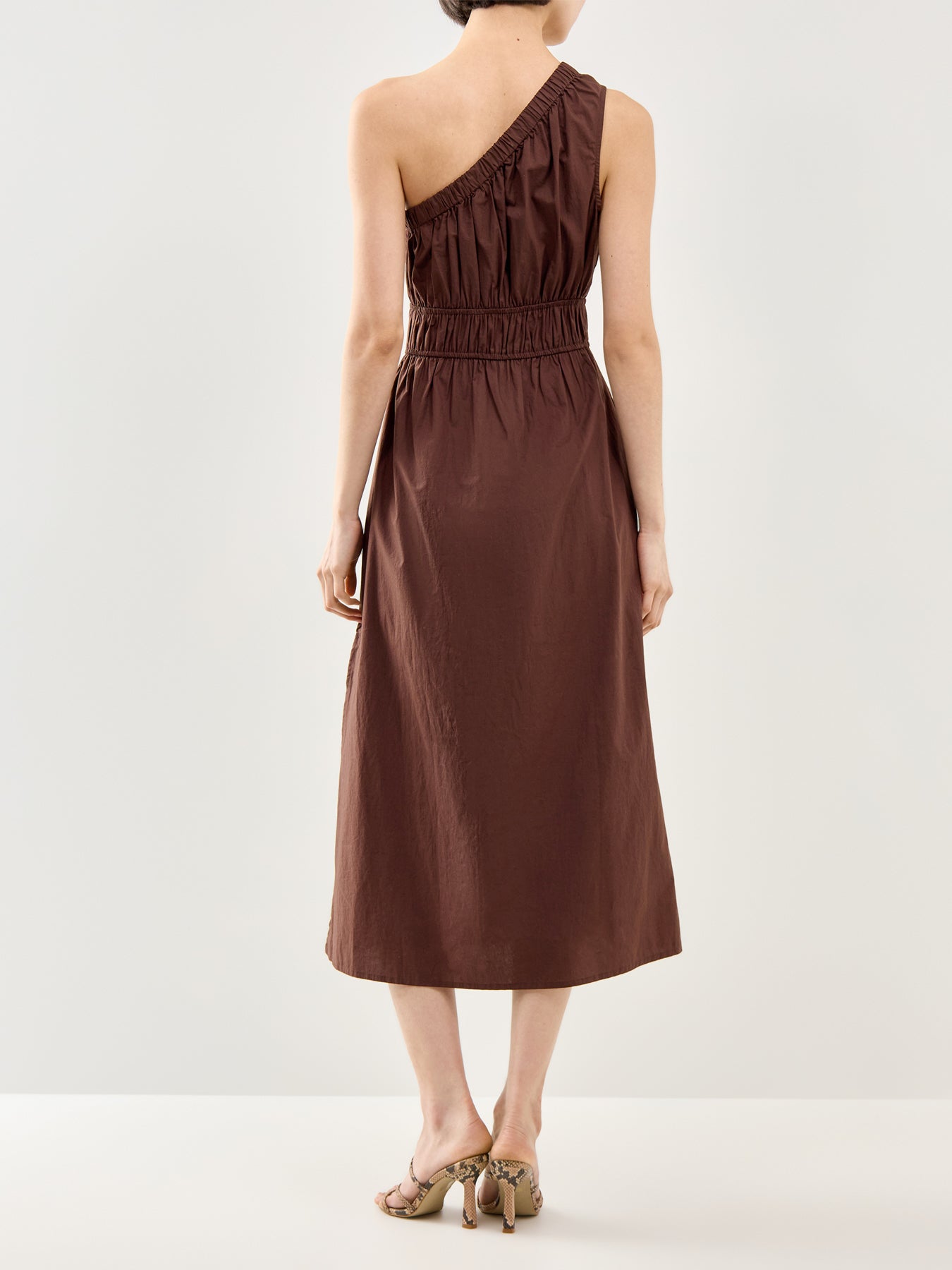 Selani Fitted Midi Dress Brown