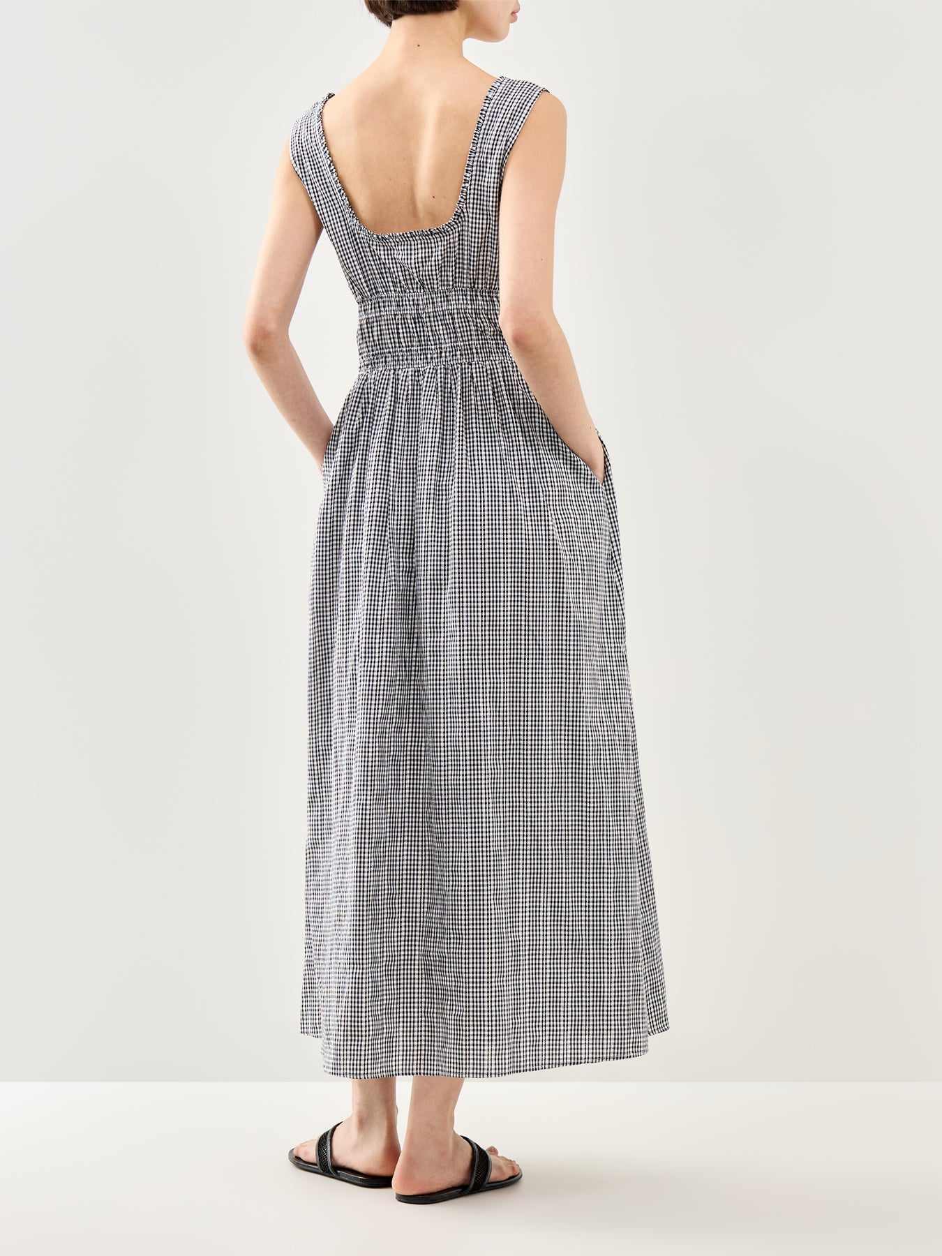 Kenton Fitted Midi Dress Gingham