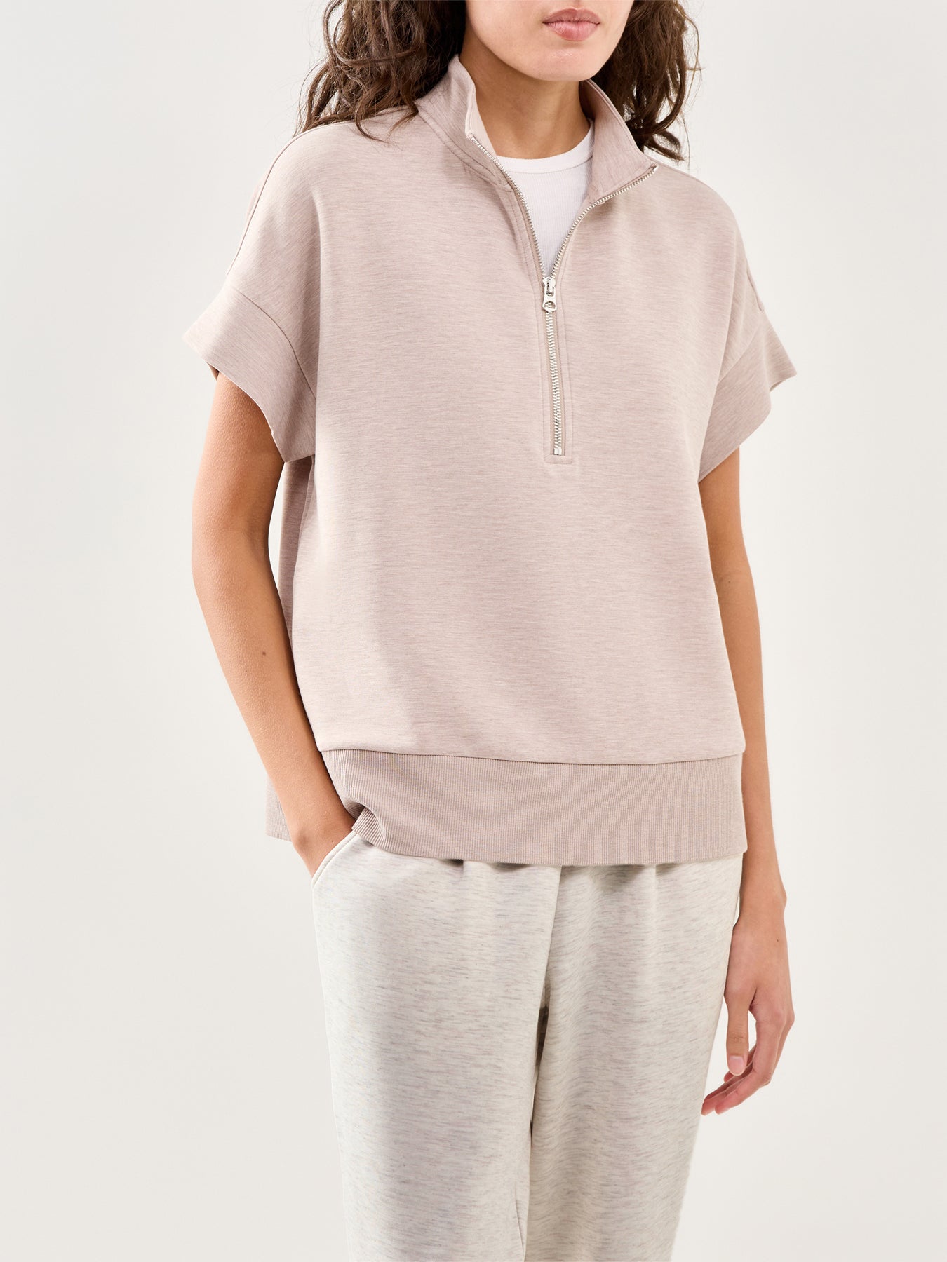 Ritchie Short Sleeve Sweatshirt Beige