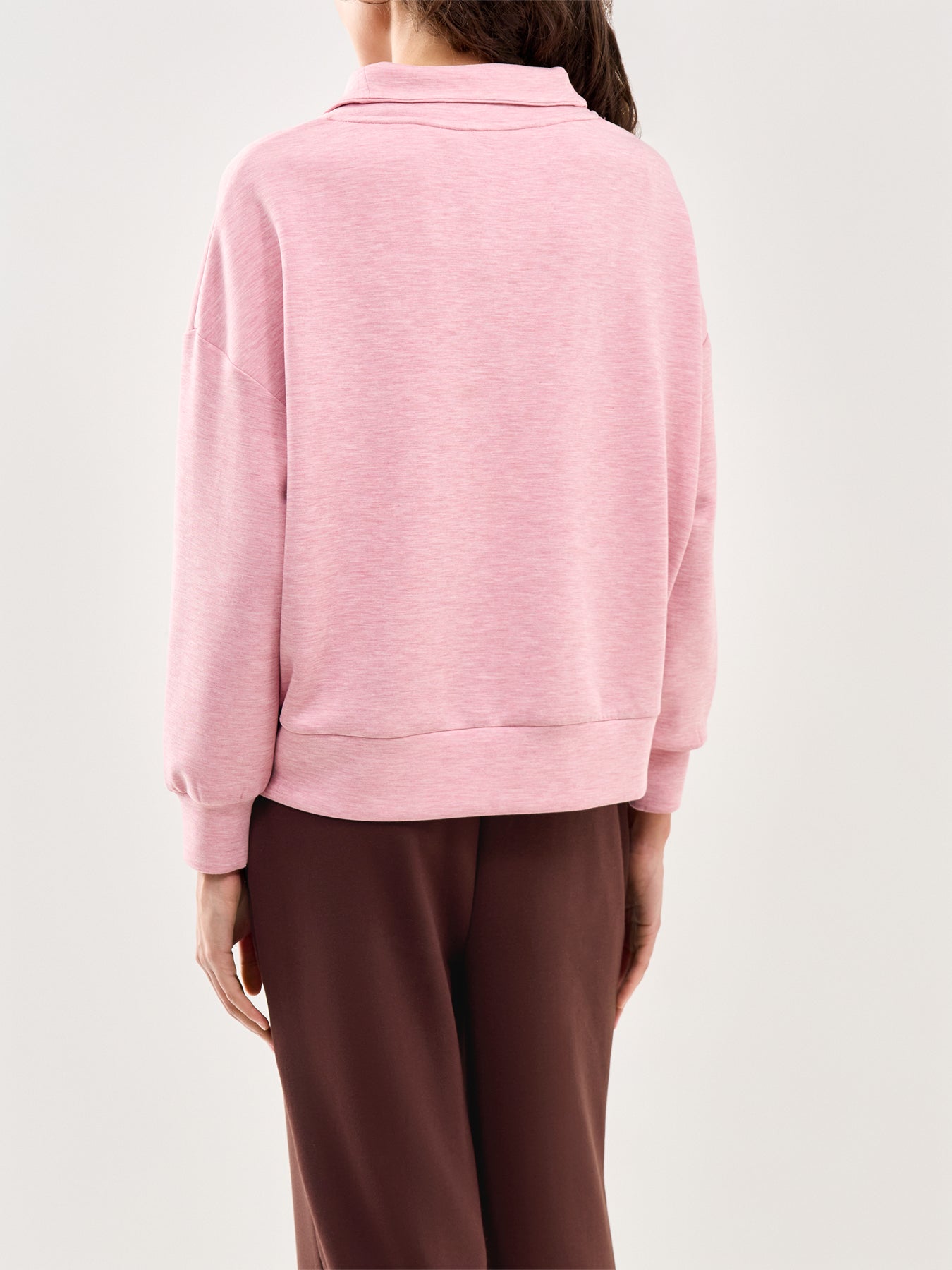 Hawley Half Zip Sweatshirt Pink