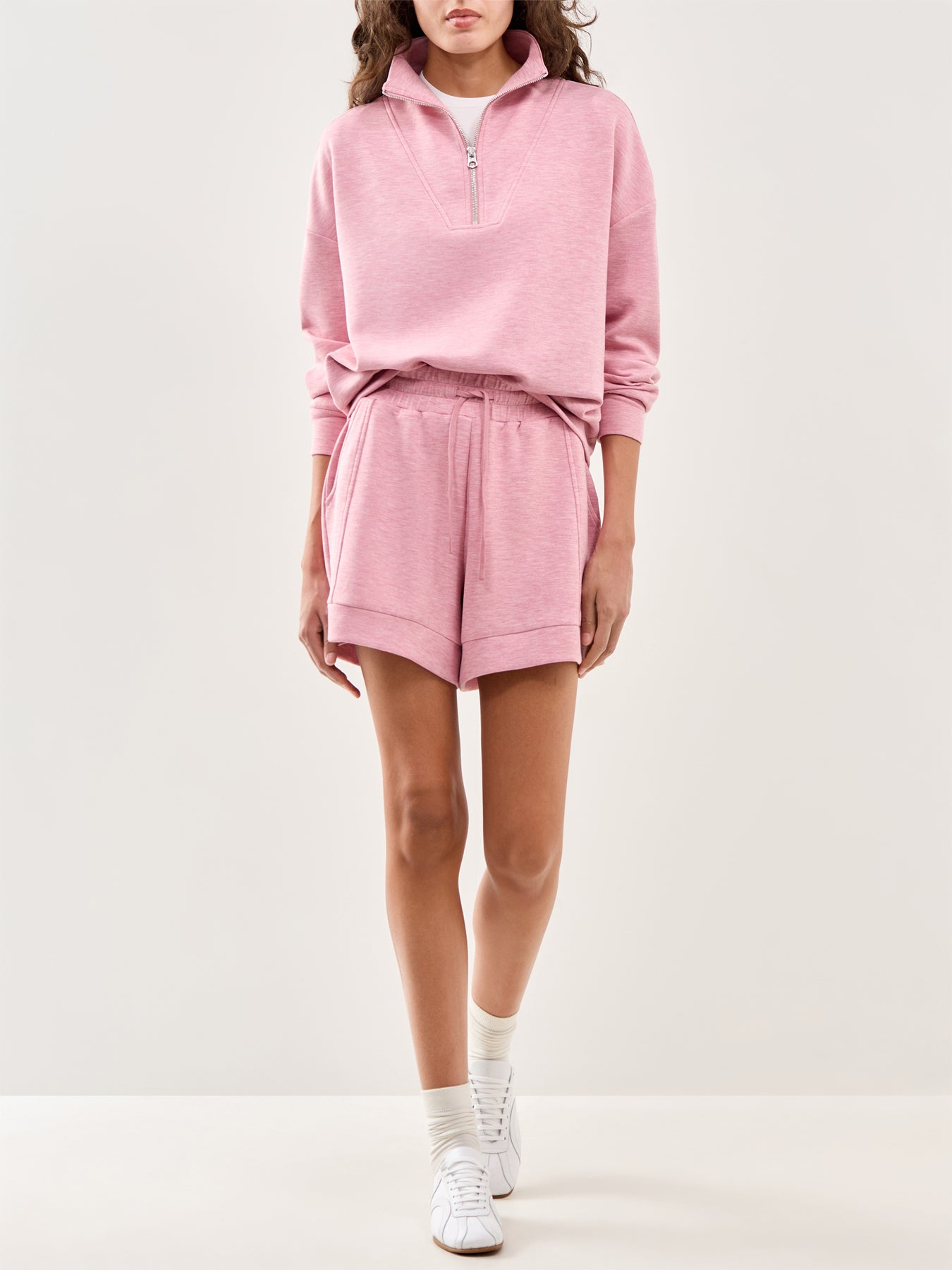 Atrium High Rise Sweat Shorts Pink