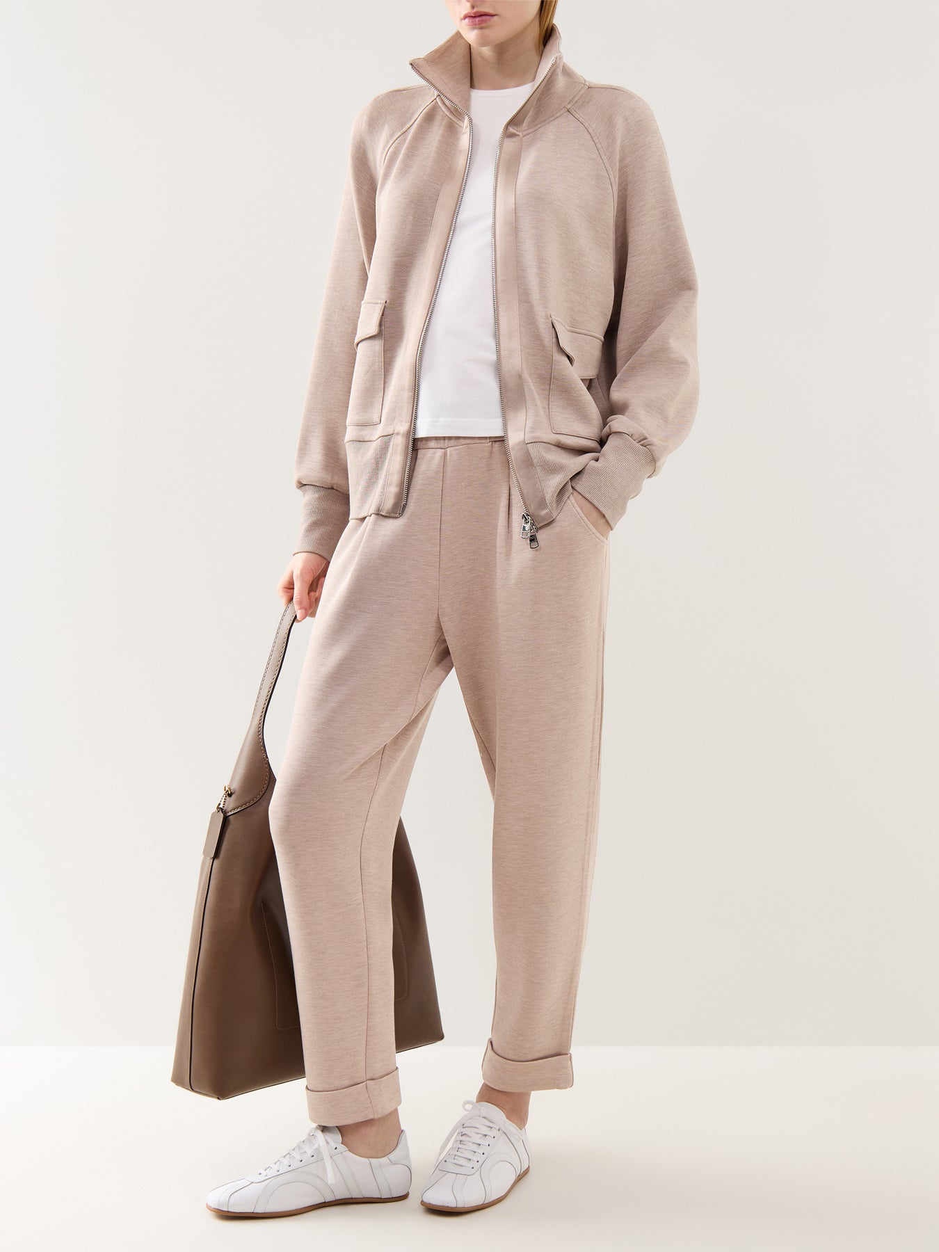 Edna Long Sleeve Fitted Tee White