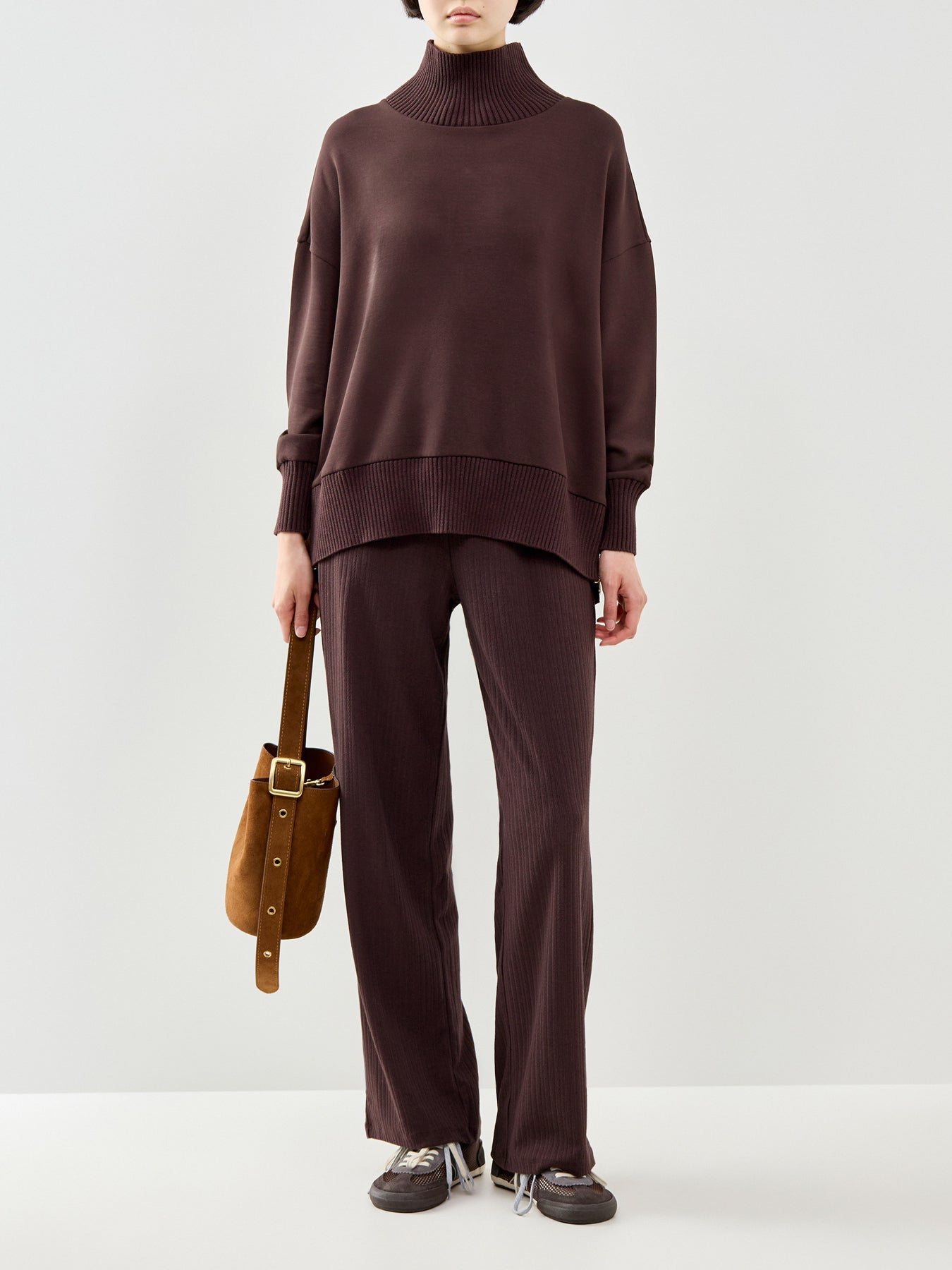Barker High Neck Jumper Brown