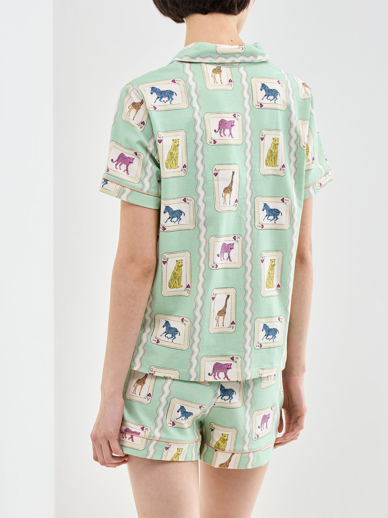 Playing Cards Pyjama Short Set Print