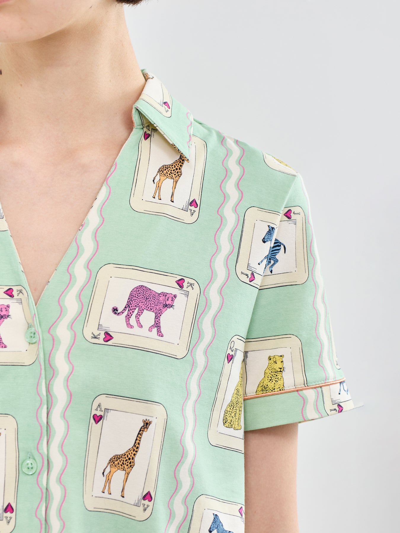 Playing Cards Pyjama Short Set Print