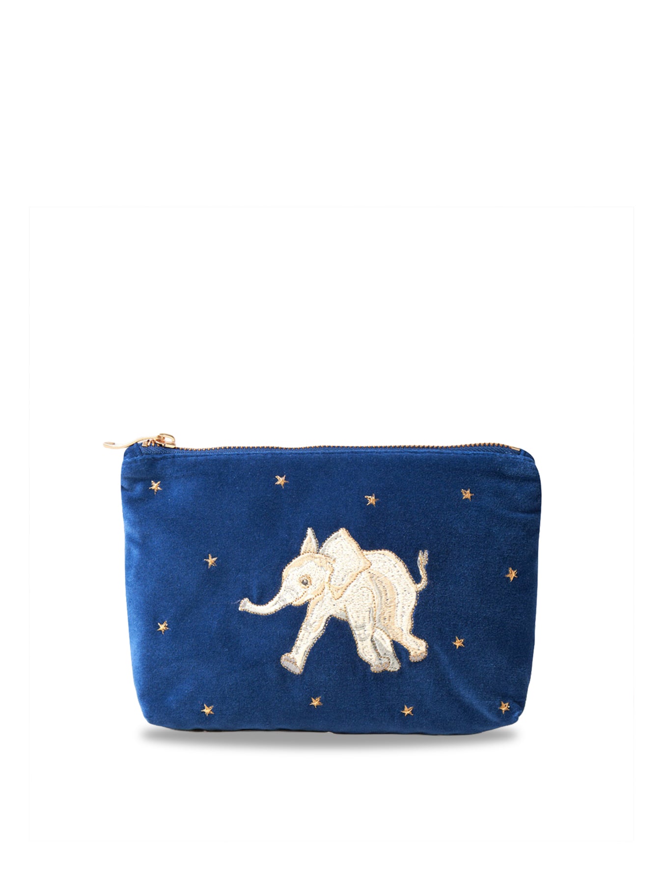 Baby Elephant Conservation Velvet Mini Pouch Navy – Fenwick