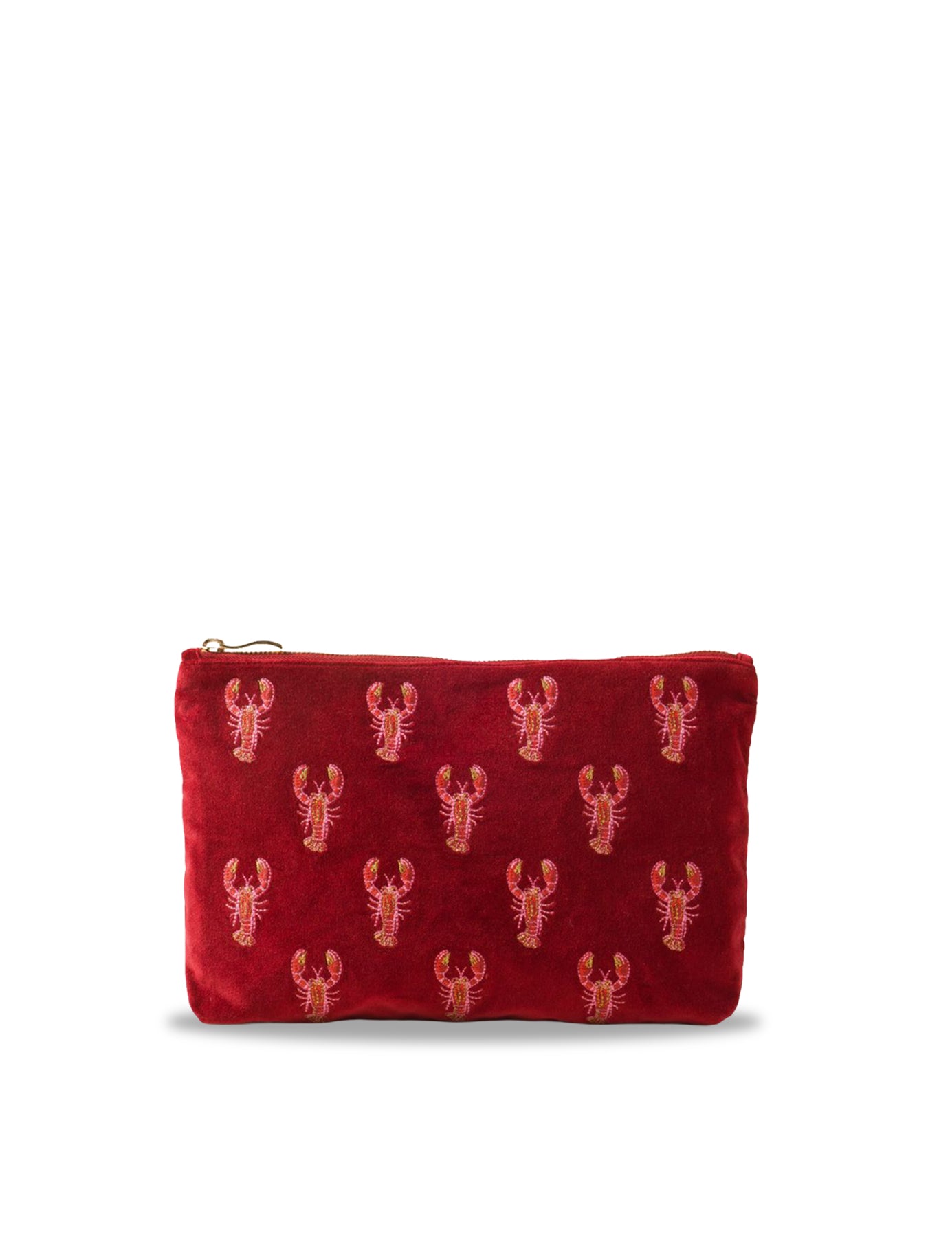 Lobster Velvet Everyday Pouch Rouge