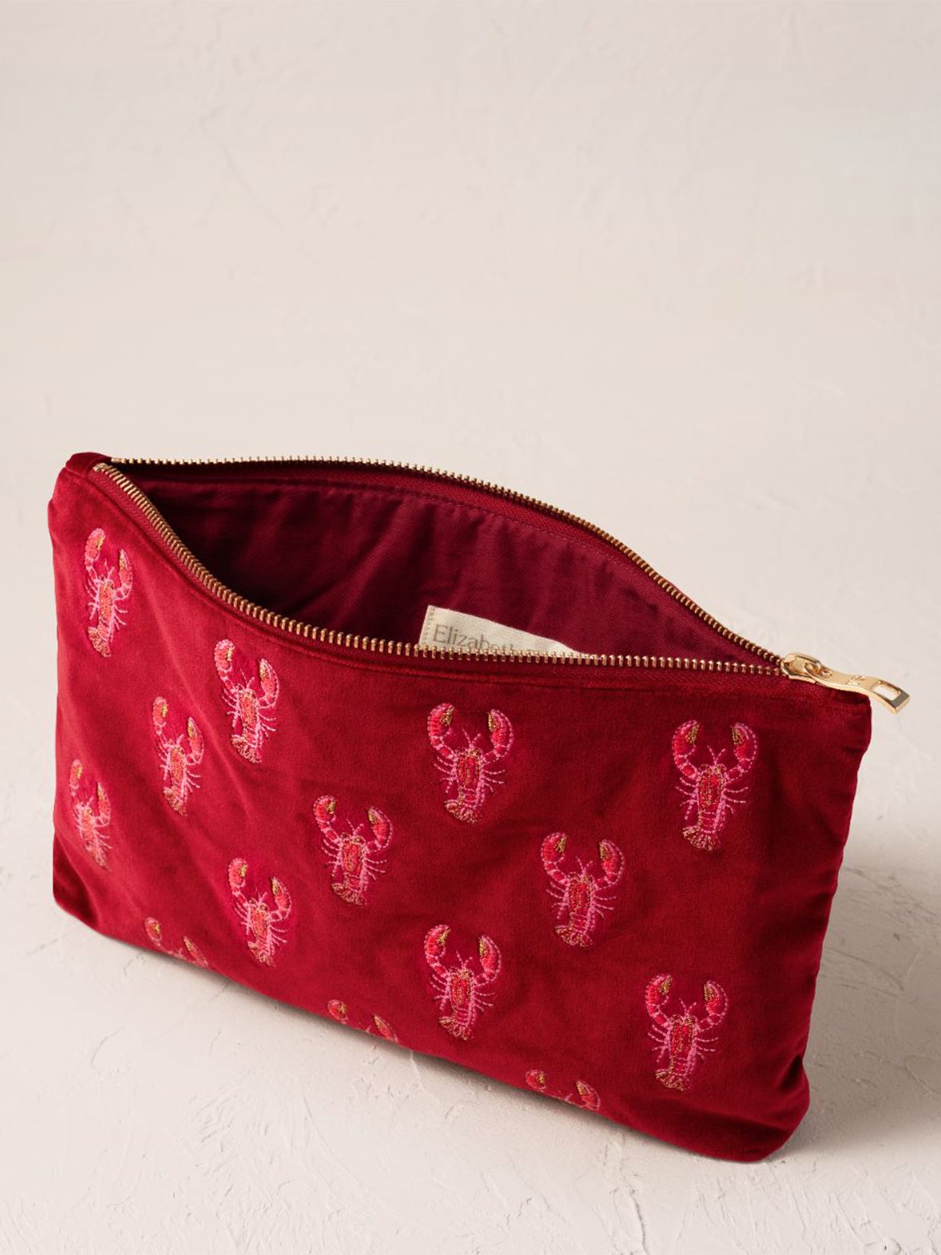 Lobster Velvet Everyday Pouch Rouge