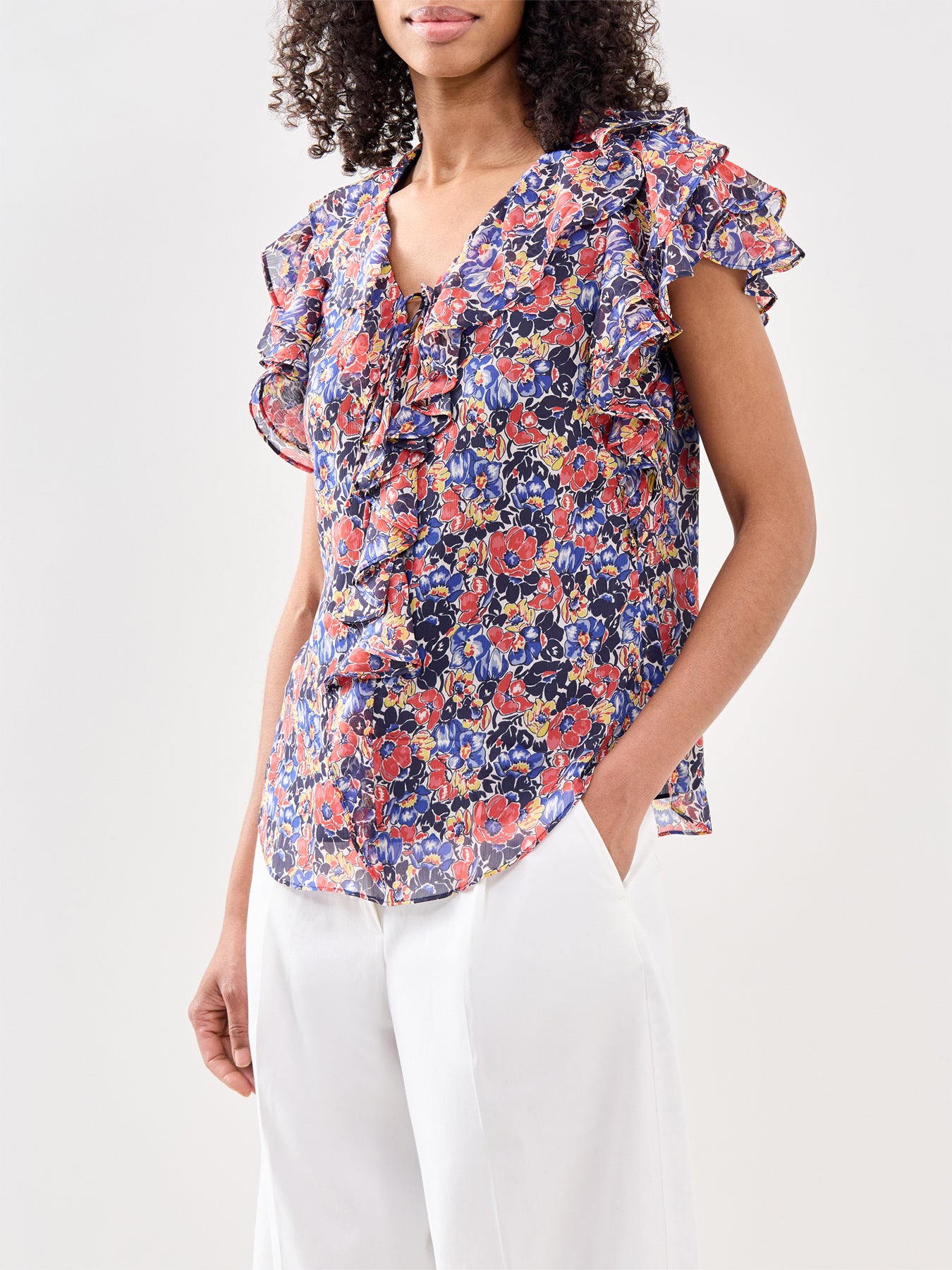 Floral Frill Blouse