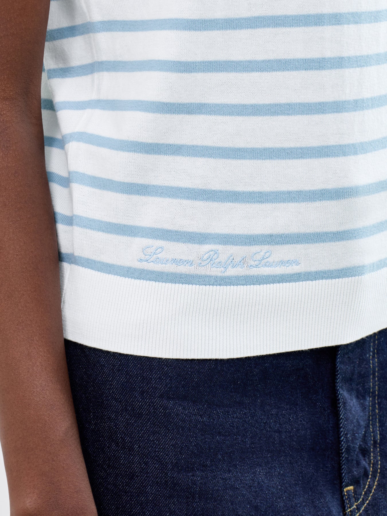 Stripe SS Knit Pullover