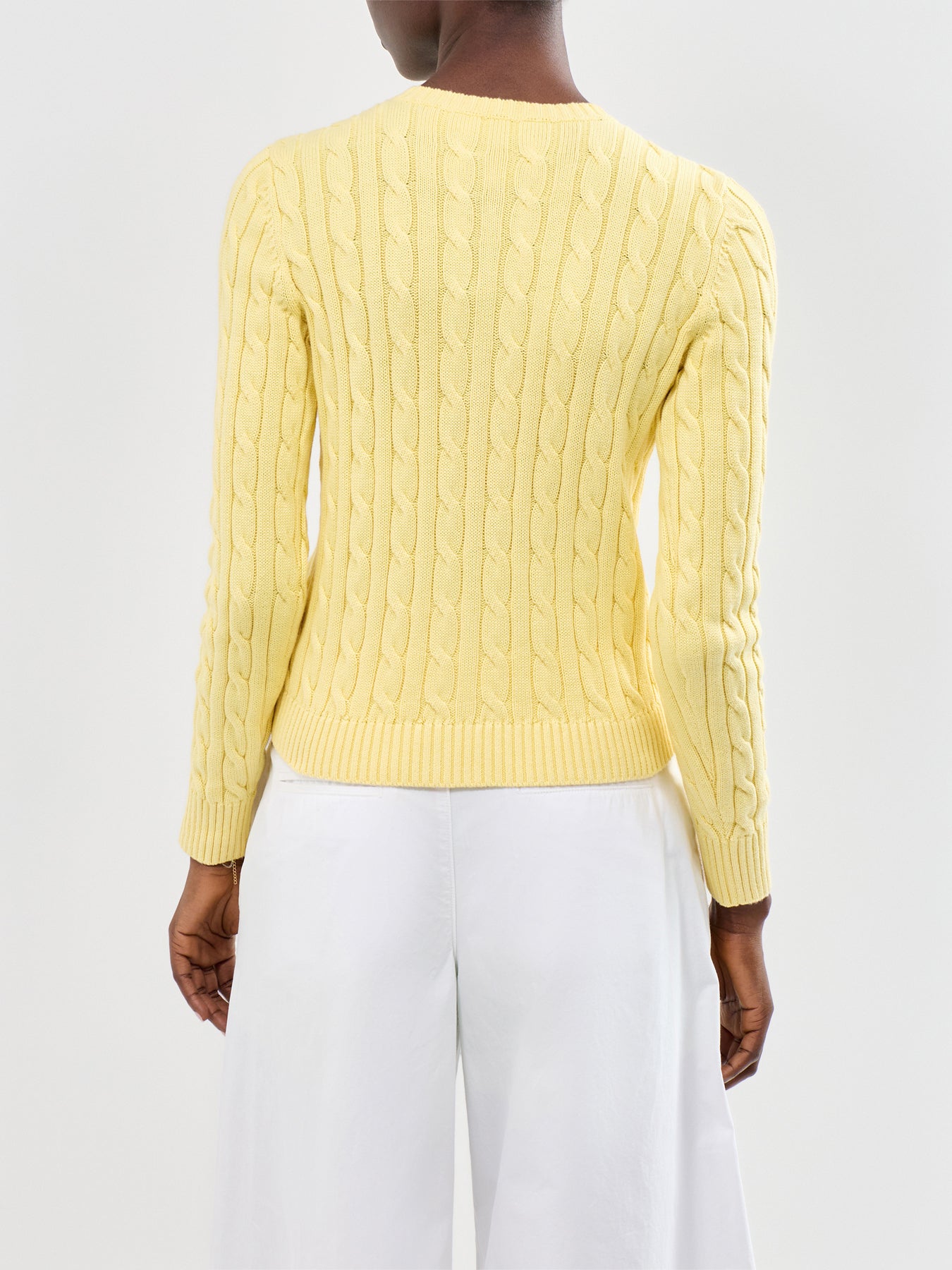 Ralhan Cable Knit Cardigan Yellow