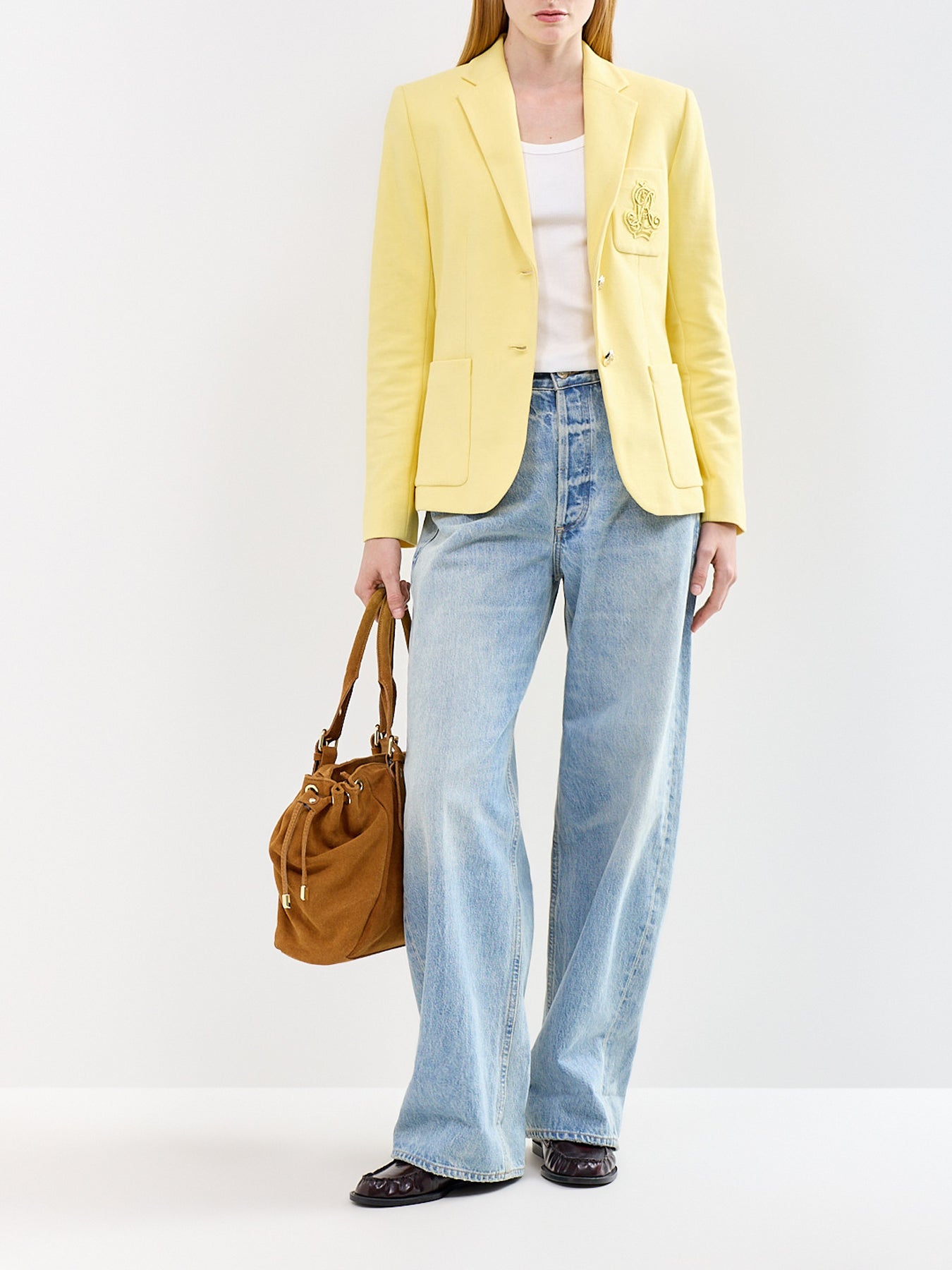 Anfisa Lined Blazer Yellow