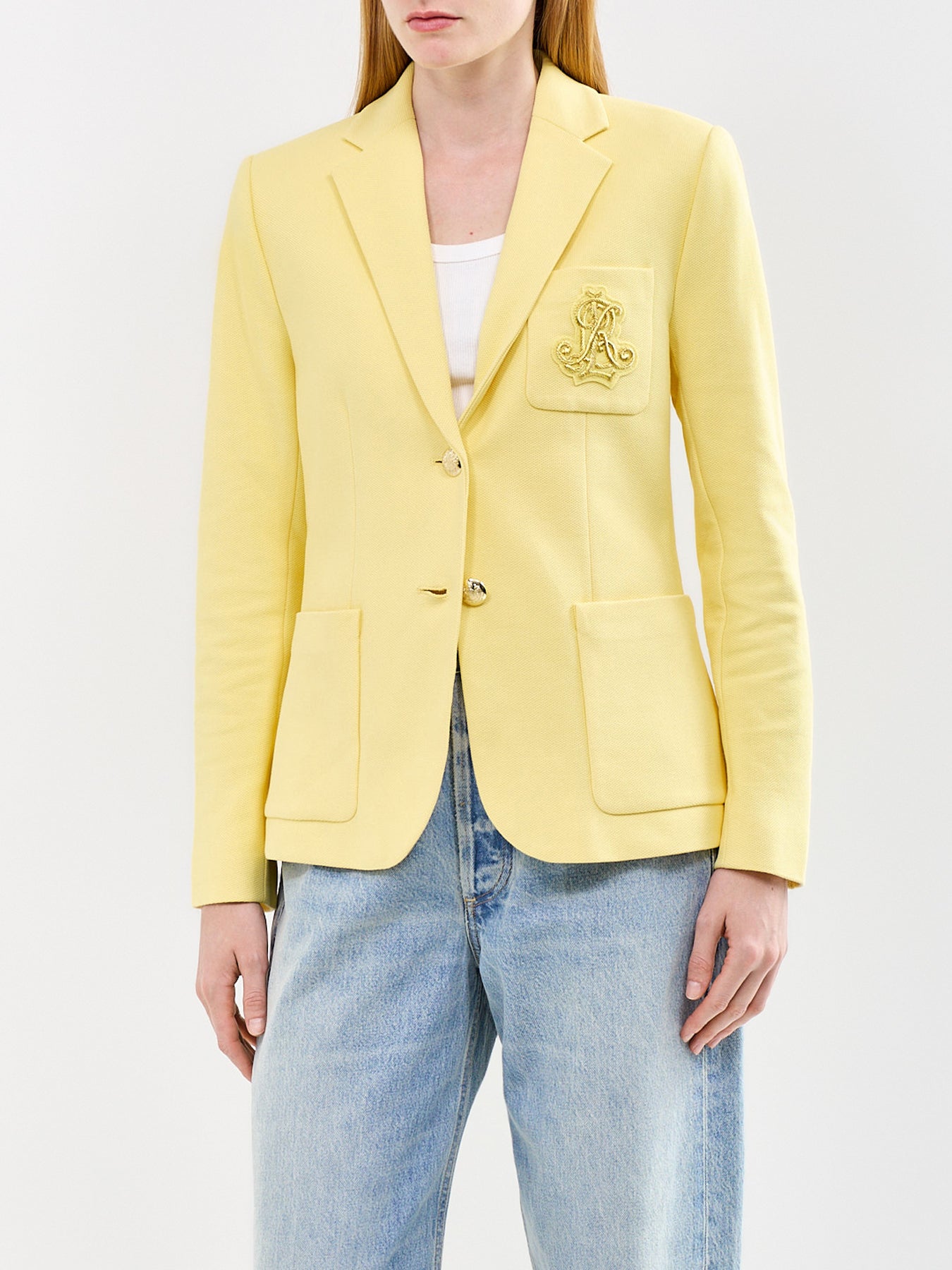 Anfisa Lined Blazer Yellow