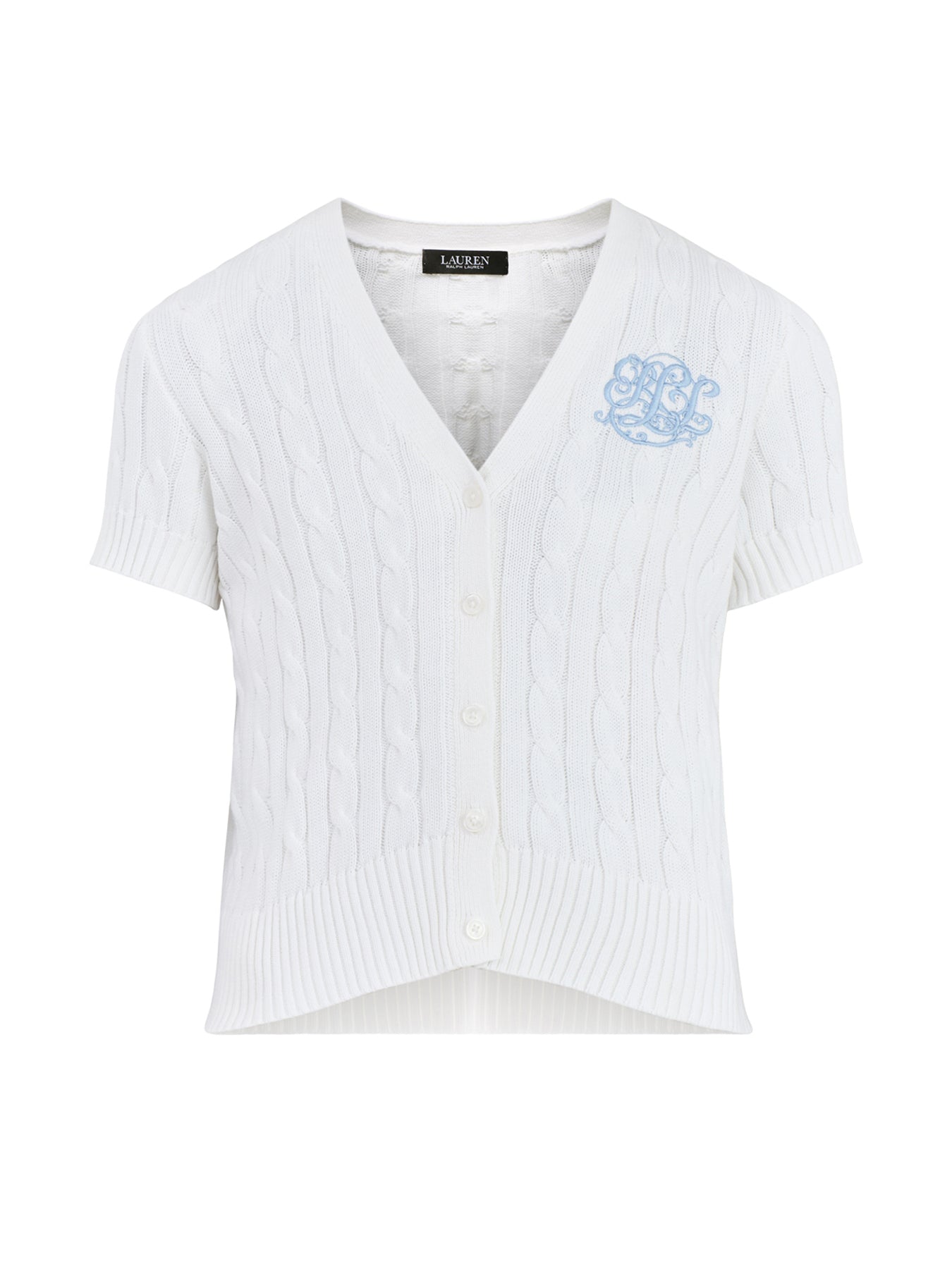 Cable Knit Cardigan White