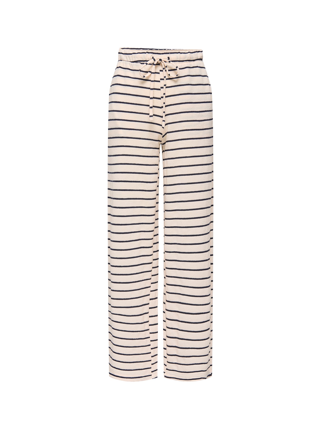 Kids' Striped Wide Leg Trousers Cream