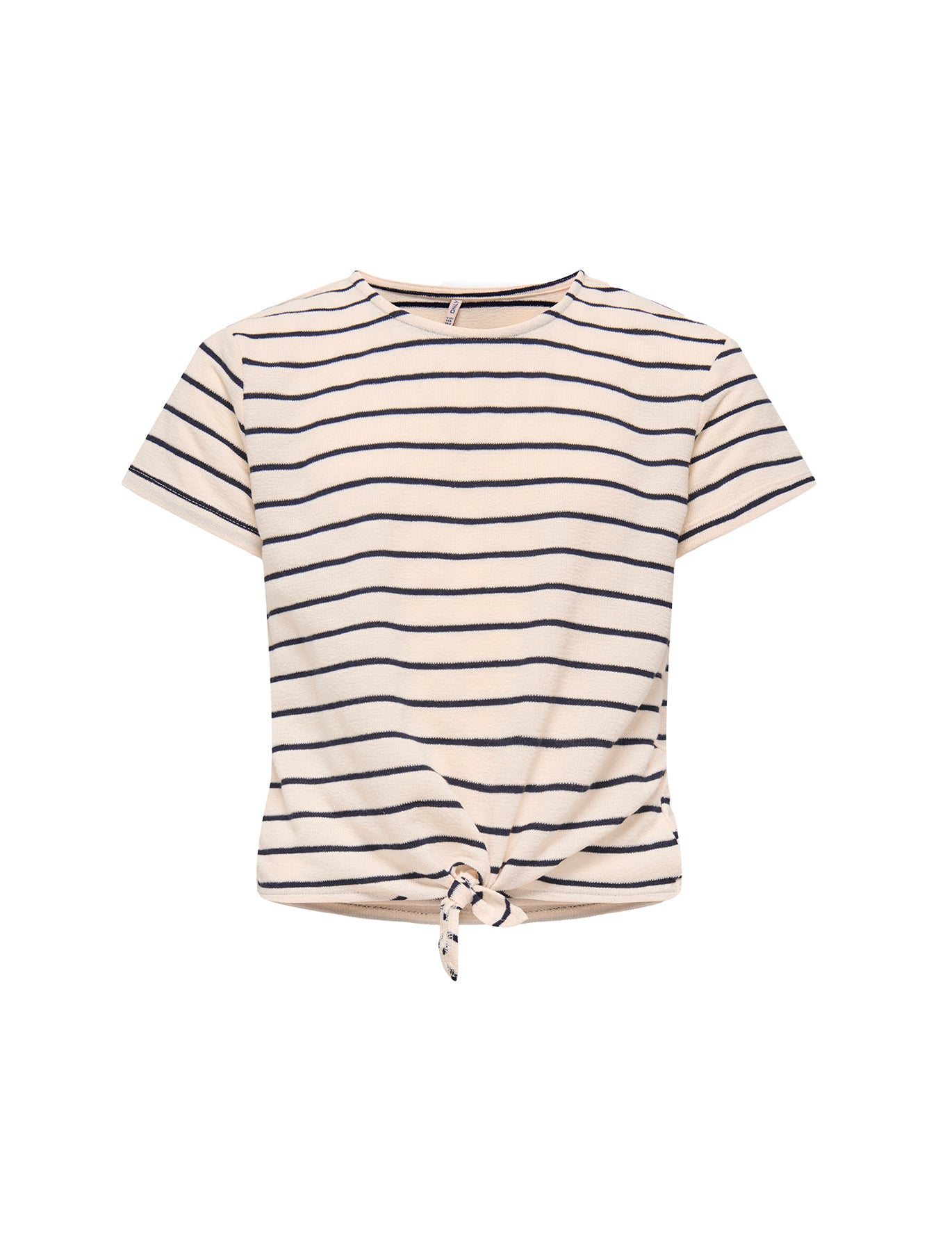 Kids' Striped Knot Top Cream