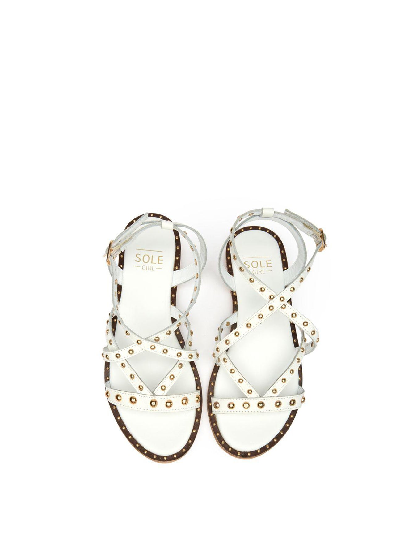 Rach Gladiator Sandals White