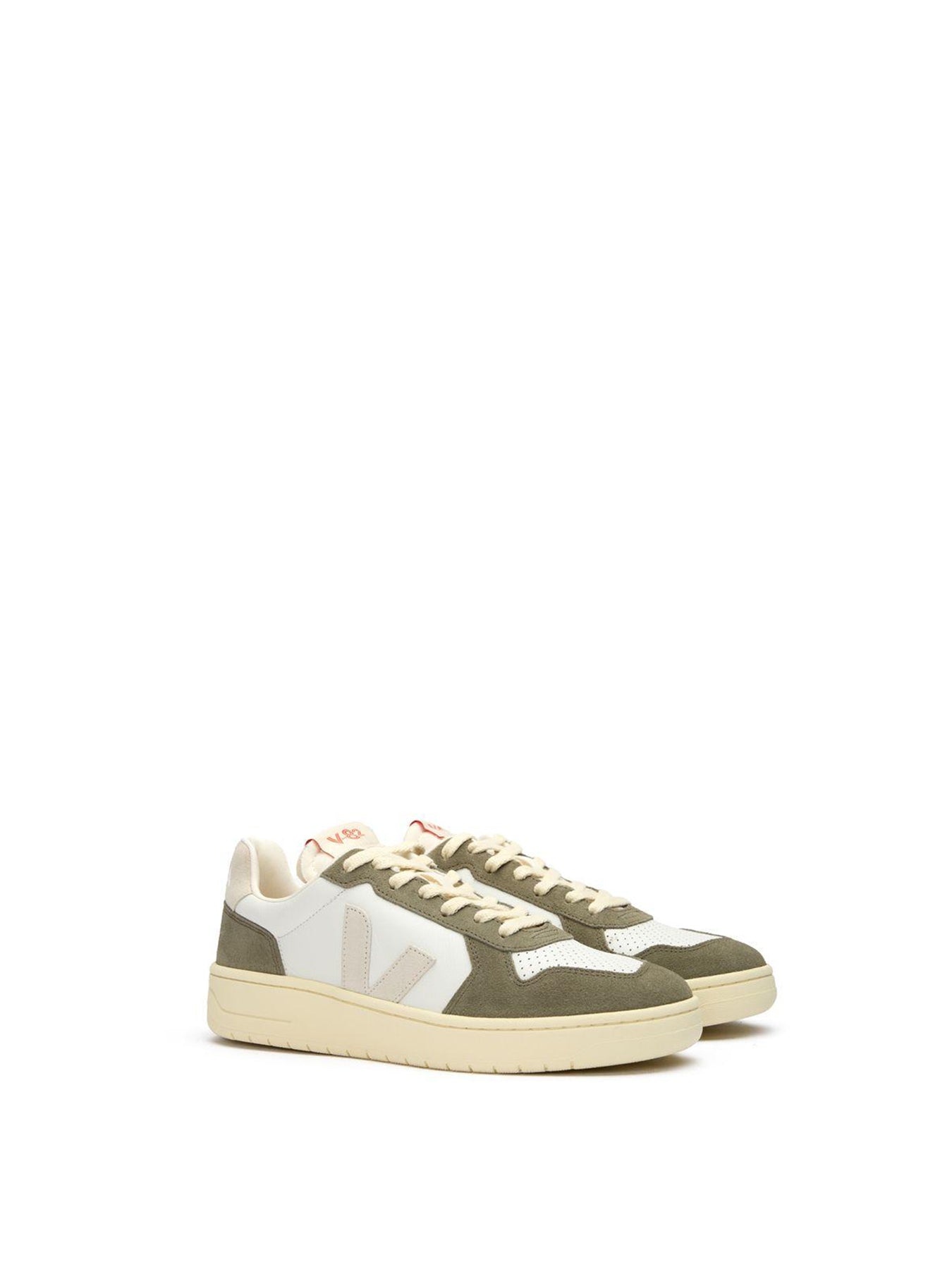 V-82 Leather Trainers White Natural Khaki