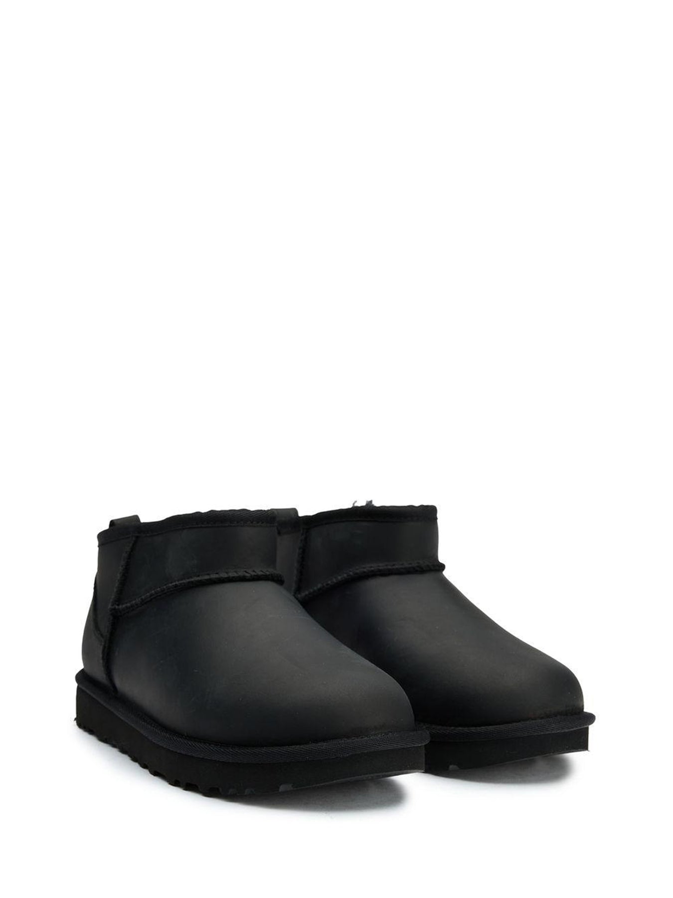 Classic Ultra Mini Leather Boots Black