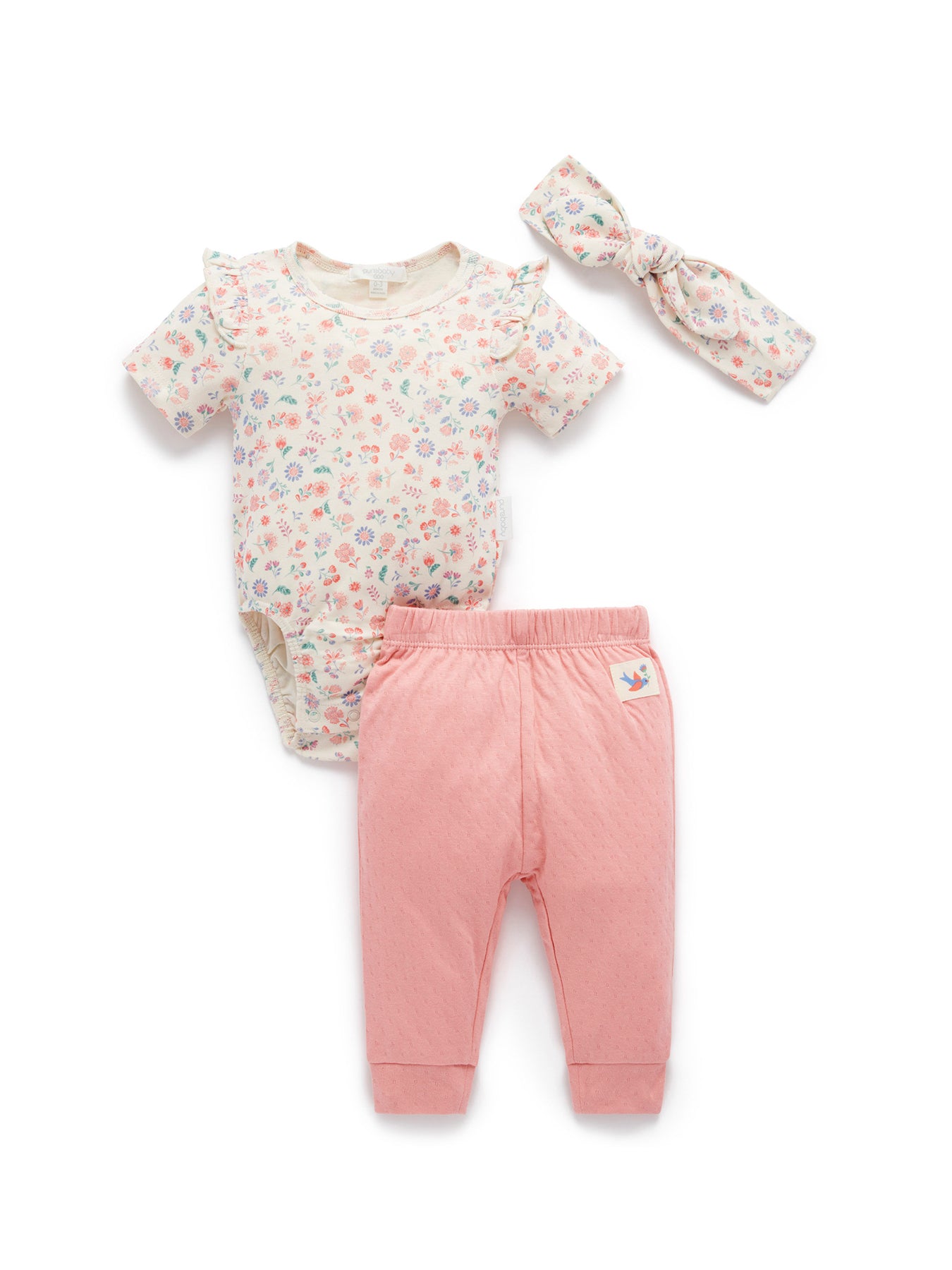 Baby 3 Piece Organic Cotton Gift Set Animal Fiesta