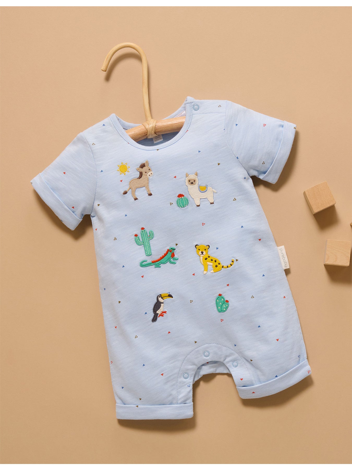 Baby Animal Fiesta Short Growsuit