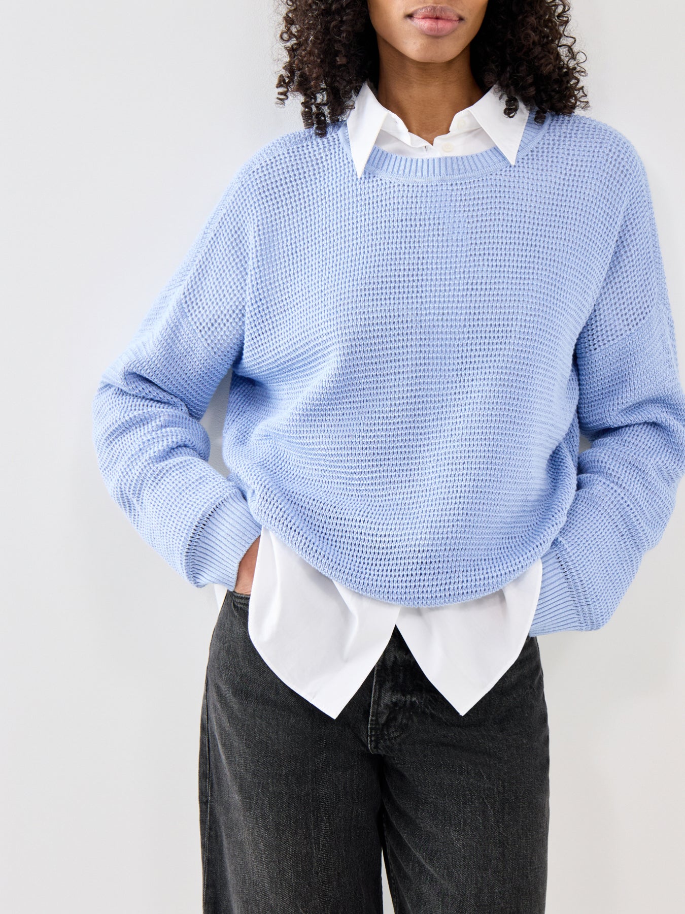 Crew Neck Sweater Blue