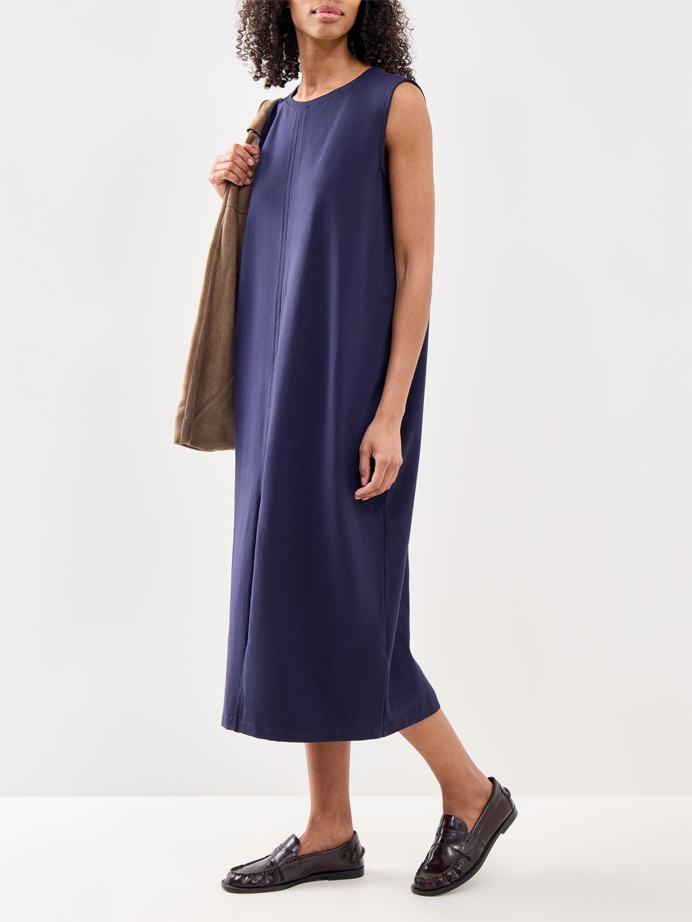 Crew Neck Dress Navy