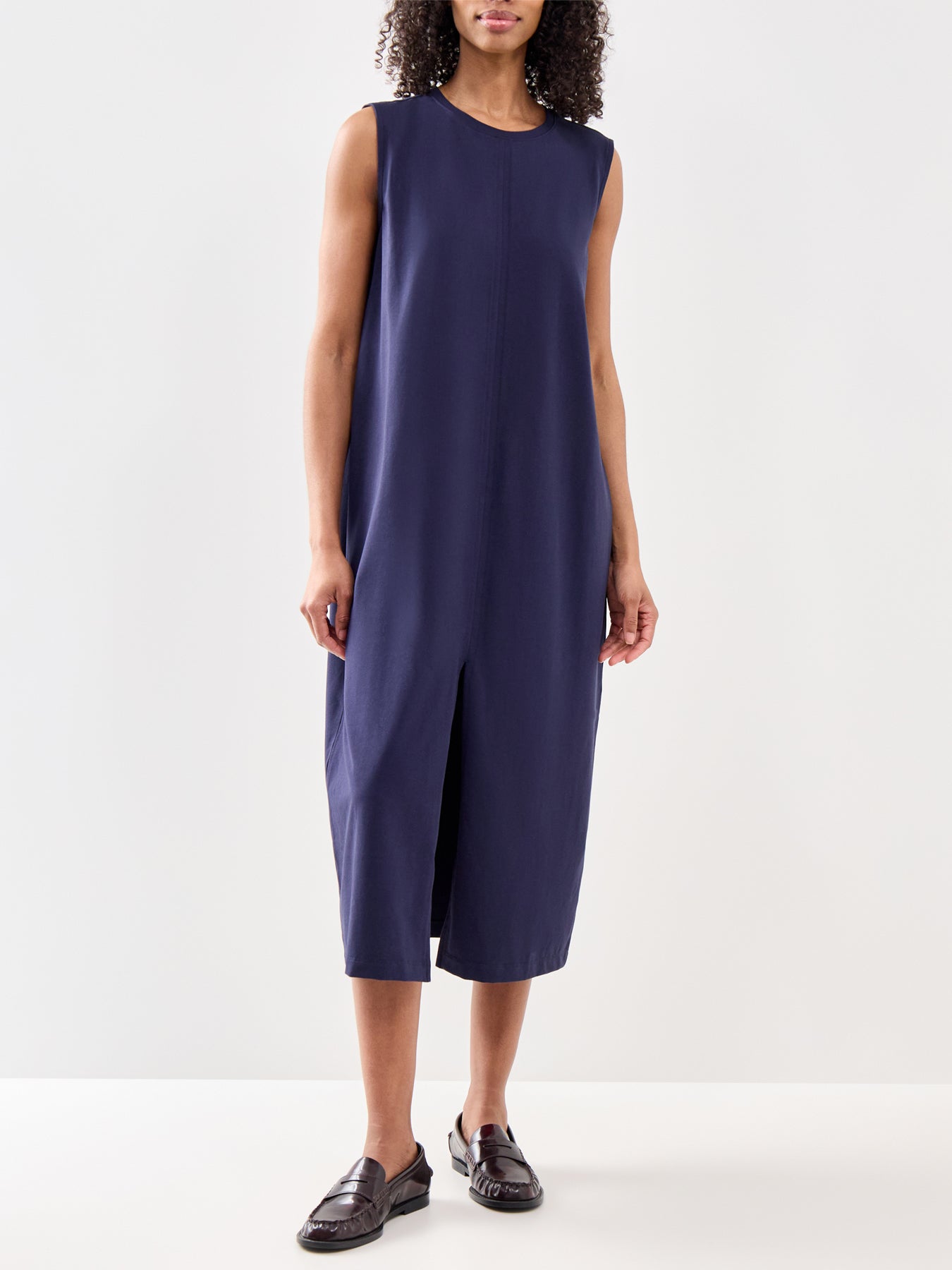 Crew Neck Dress Navy